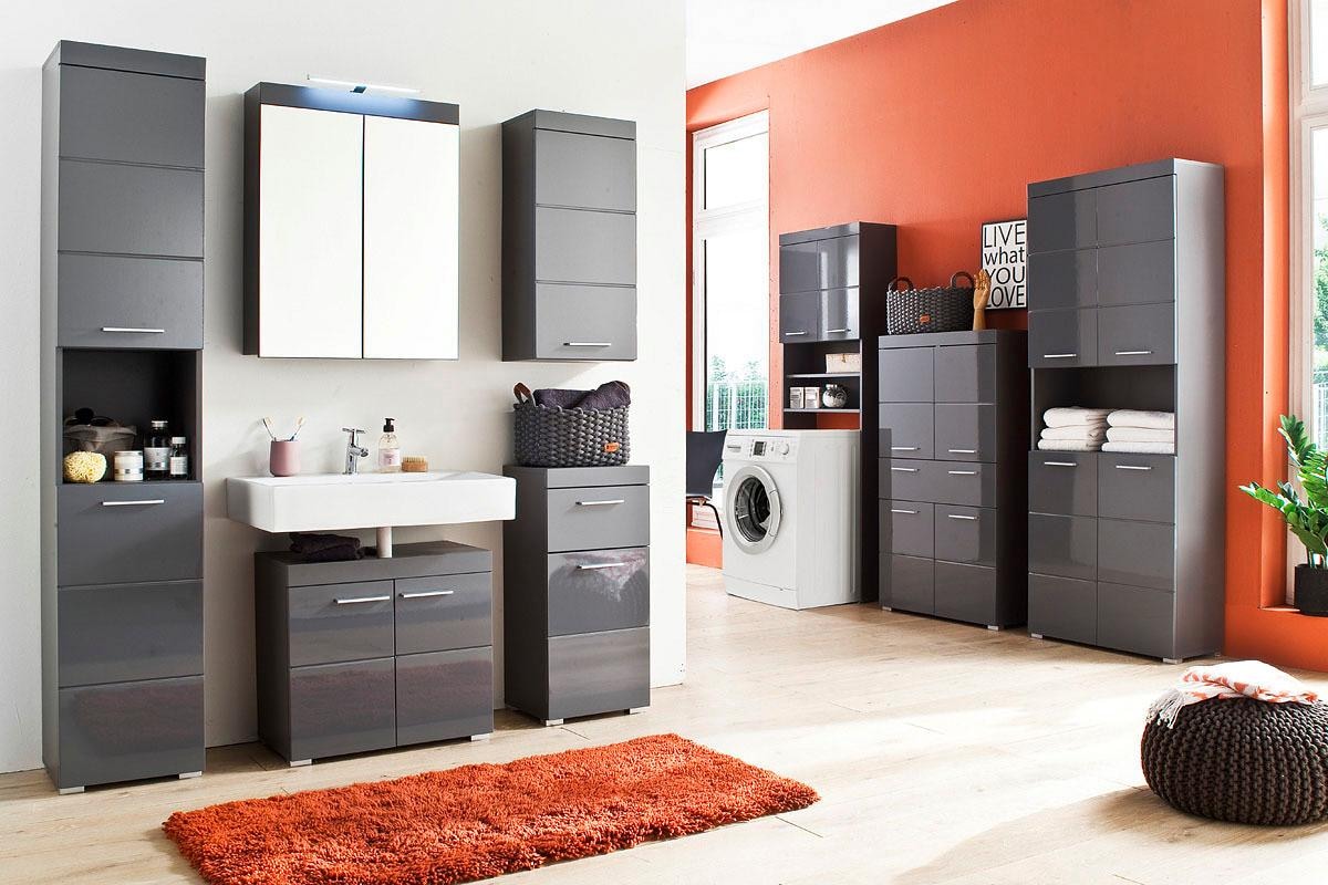 INOSIGN Midischrank »Avena«, Badschrank mit einer Schublade und 4 Türen - Maße (B/T/H) 73/31/130 cm