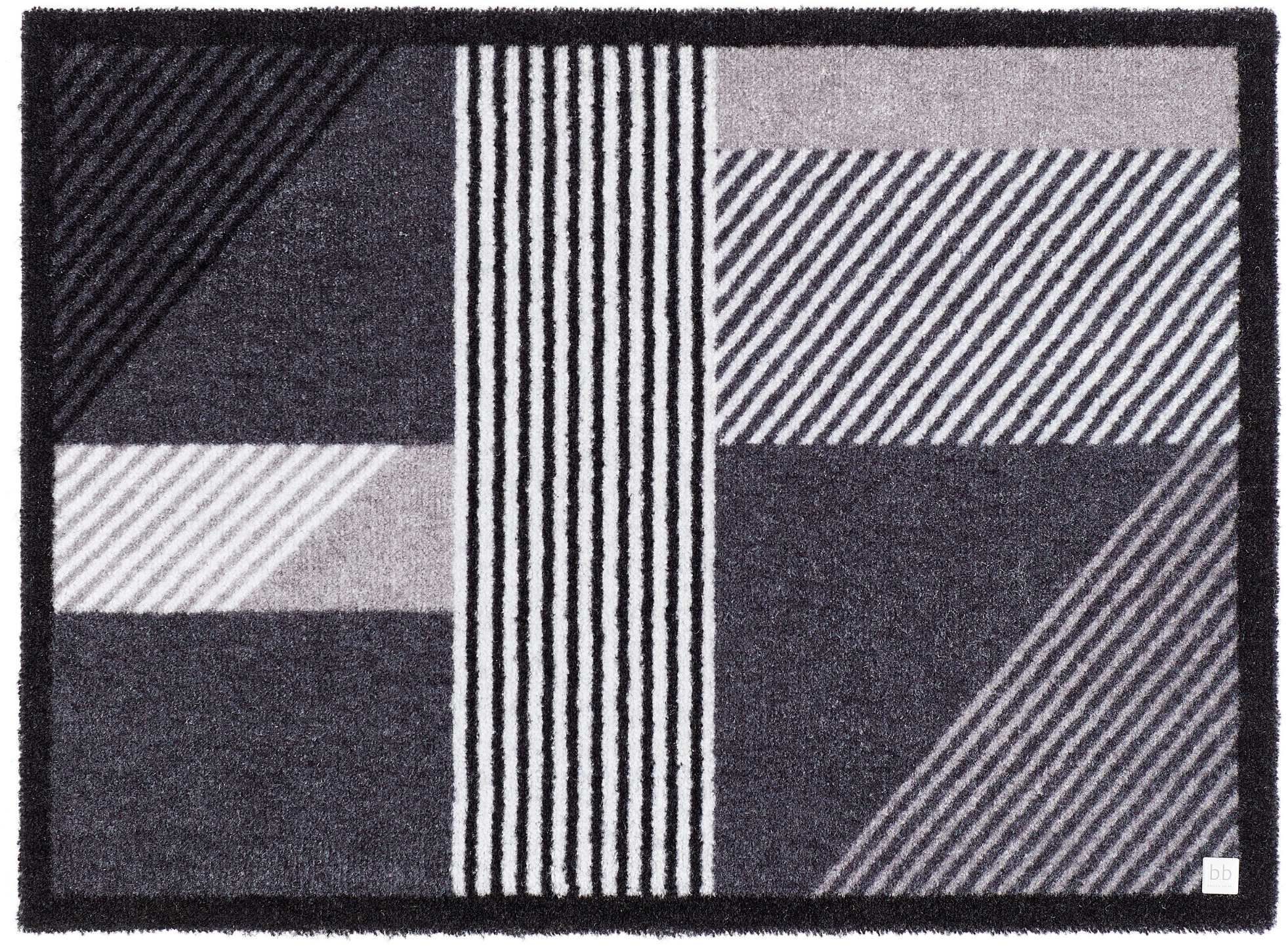 Fußmatte BARBARA BECKER, B:67cm H:7mm L:110cm, grau, Obermaterial: 100% Polyamid, Flur, Teppiche, "Sense, Made in Belgium", Schmutzfangmatte,