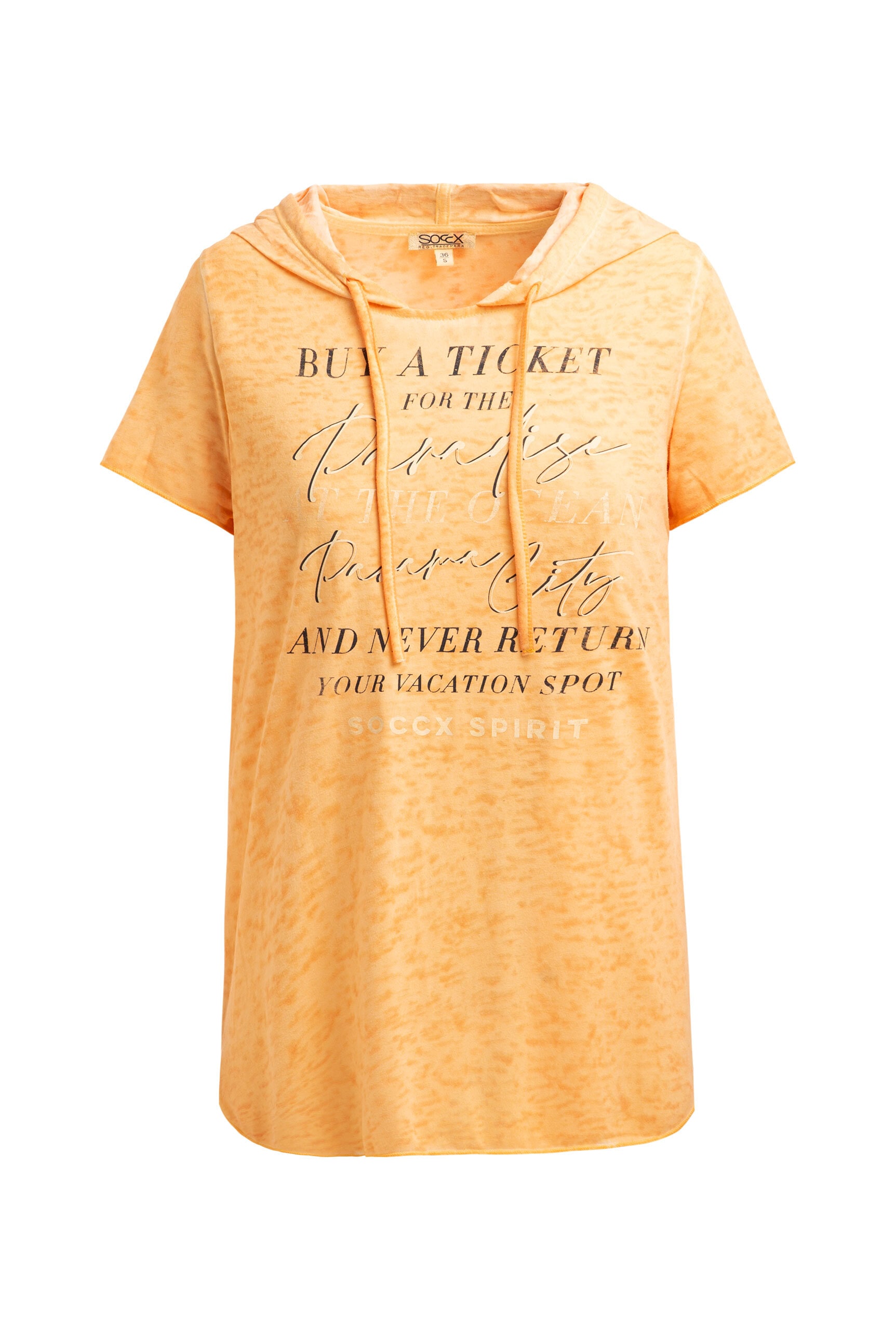 SOCCX Kapuzenshirt mit Ausbrenner-Effekten