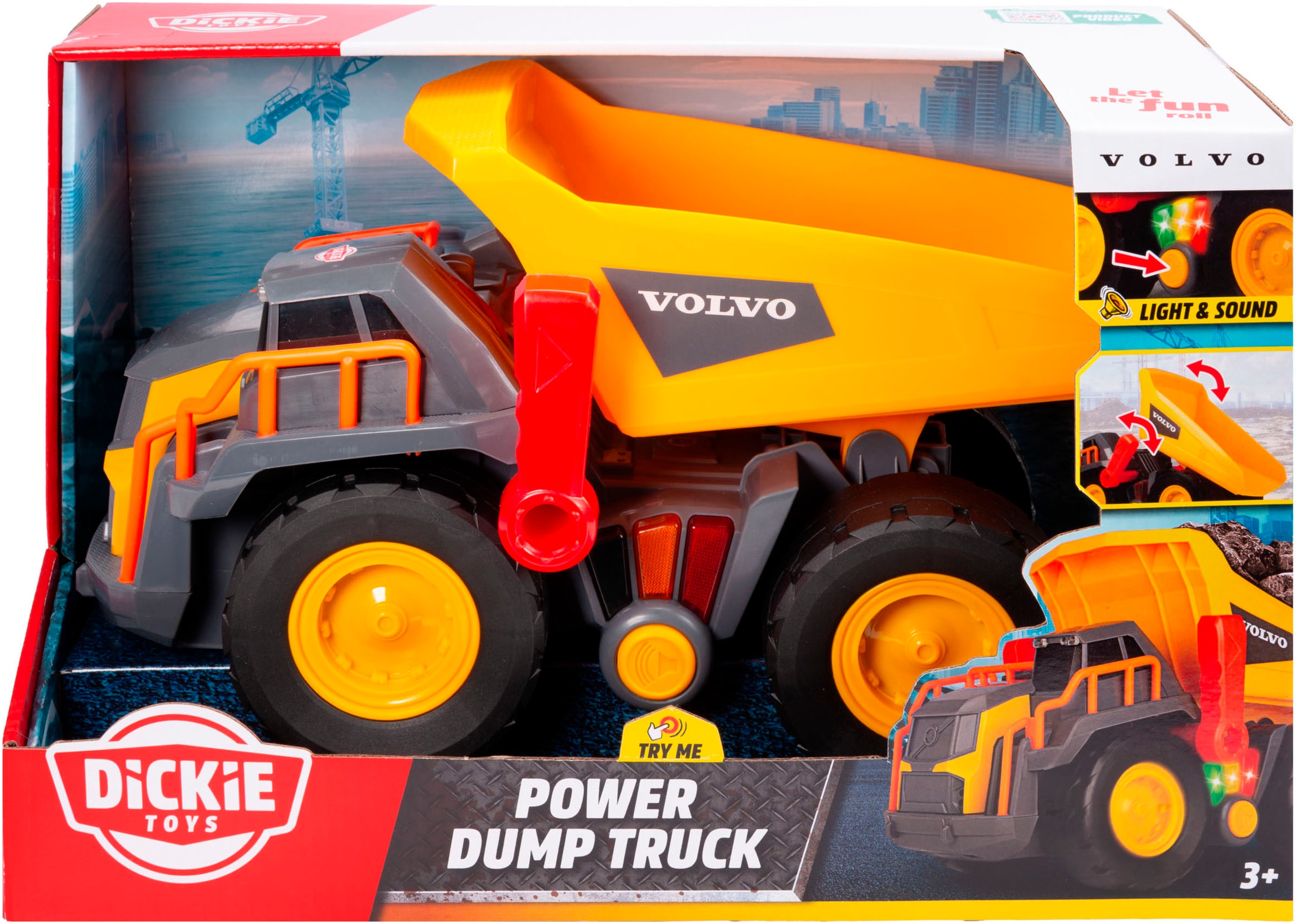 Dickie Toys Spielzeug-LKW »Volvo Power Dump Truck« mit Licht und Sound