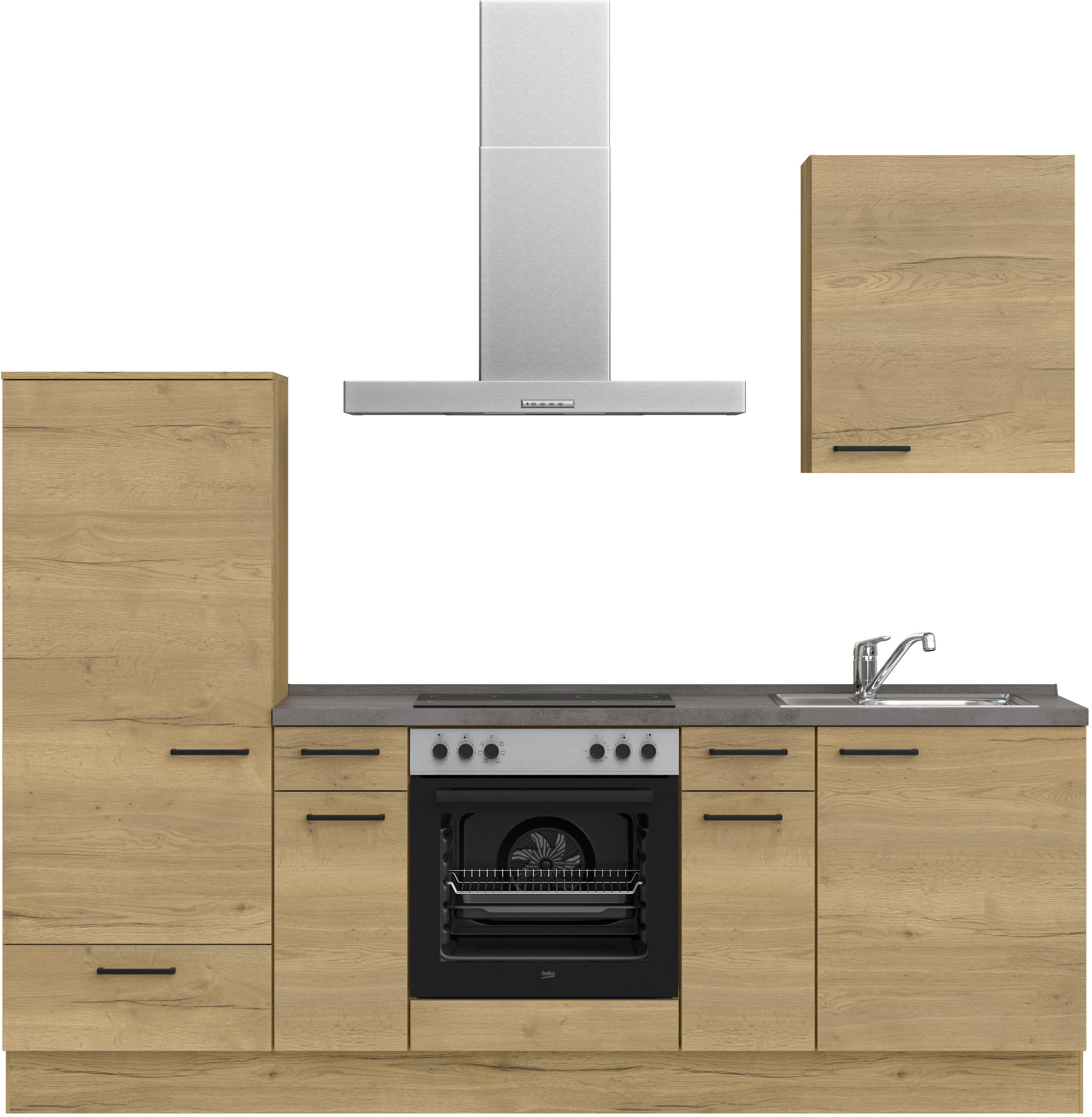 nobilia ""Structura I", NEU: individuell anpassbar mit gratis Profi-Beratung" vormontiert, Breite 240 cm, Ausrichtung wählbar, wahlw. mit E-Geräten