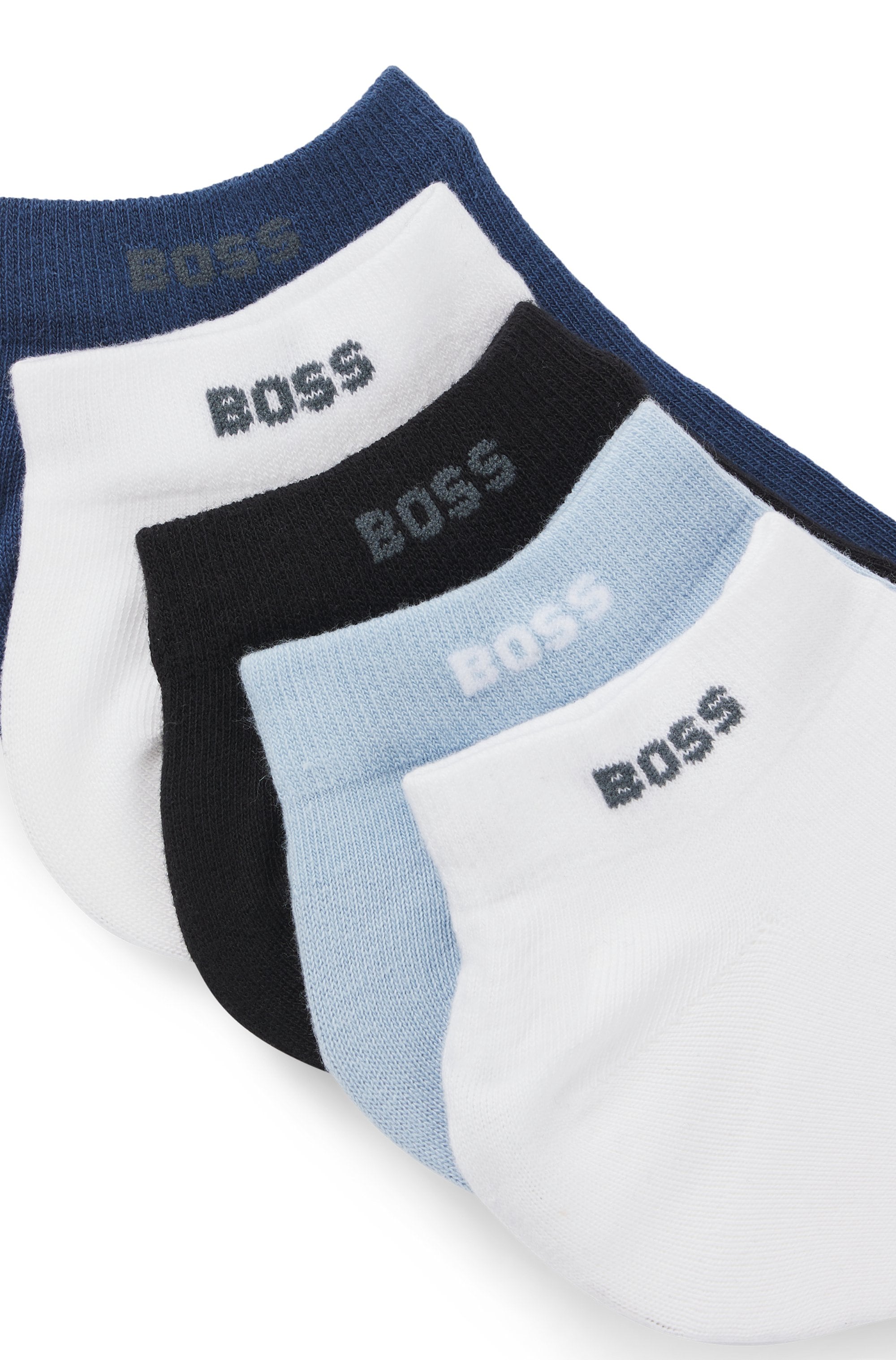 BOSS Sneakersocken, (Packung, 5 Paar), mit eingestricktem Schriftzug günstig online kaufen