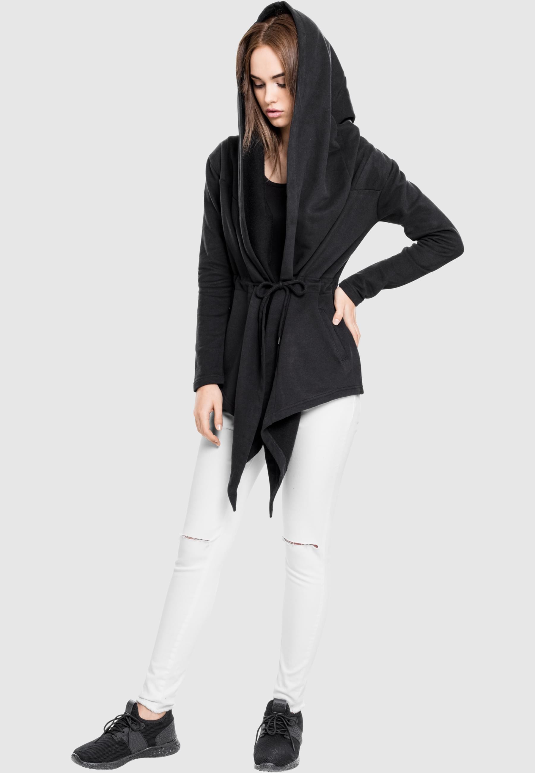 URBAN CLASSICS Strickjacke »Urban Classics Damen Ladies Hooded Sweat Cardigan«