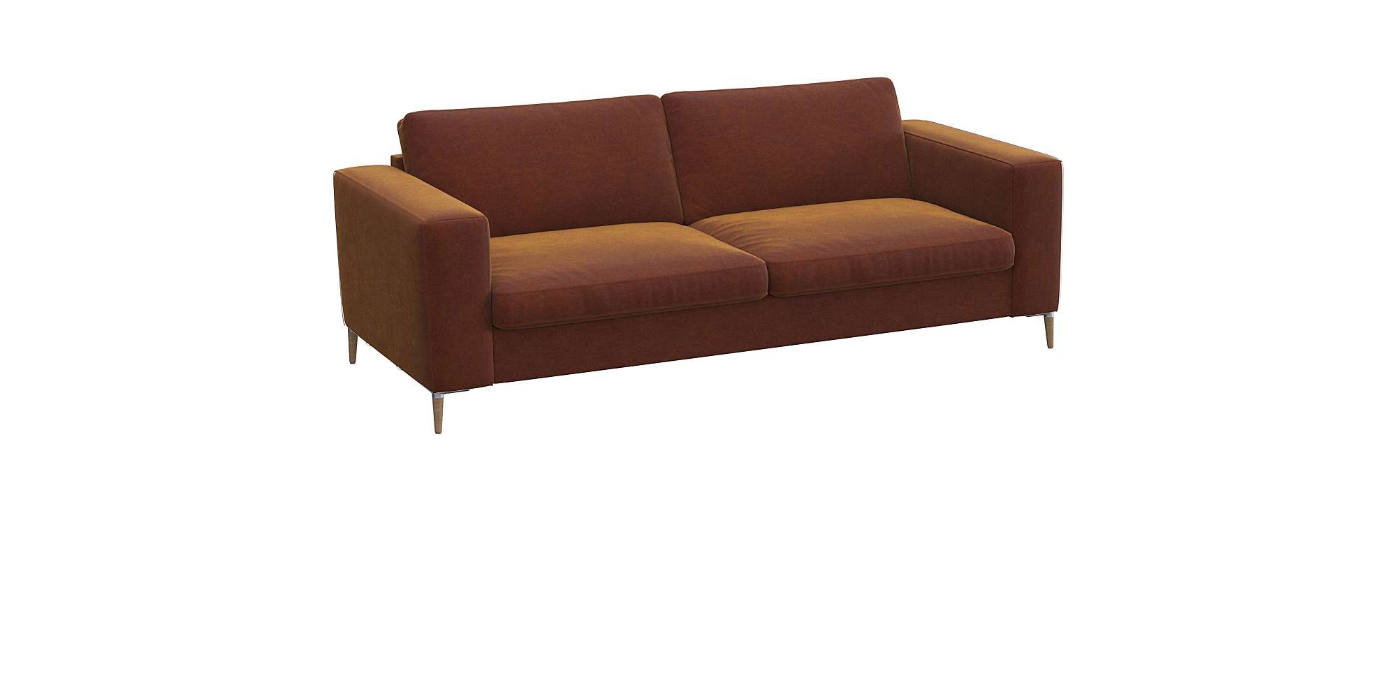 FLEXLUX 2,5-Sitzer »Fiore, super Sitzkomfort durch Kaltschaum,«, breite Armlehnen, Füße Alu+ Eiche