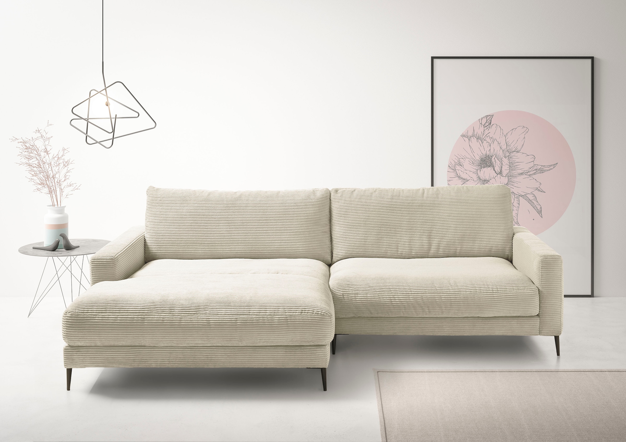 Home affaire Ecksofa "Downtown, B/T/H: 272/190/84 cm L-Form" weicher Sitzko günstig online kaufen