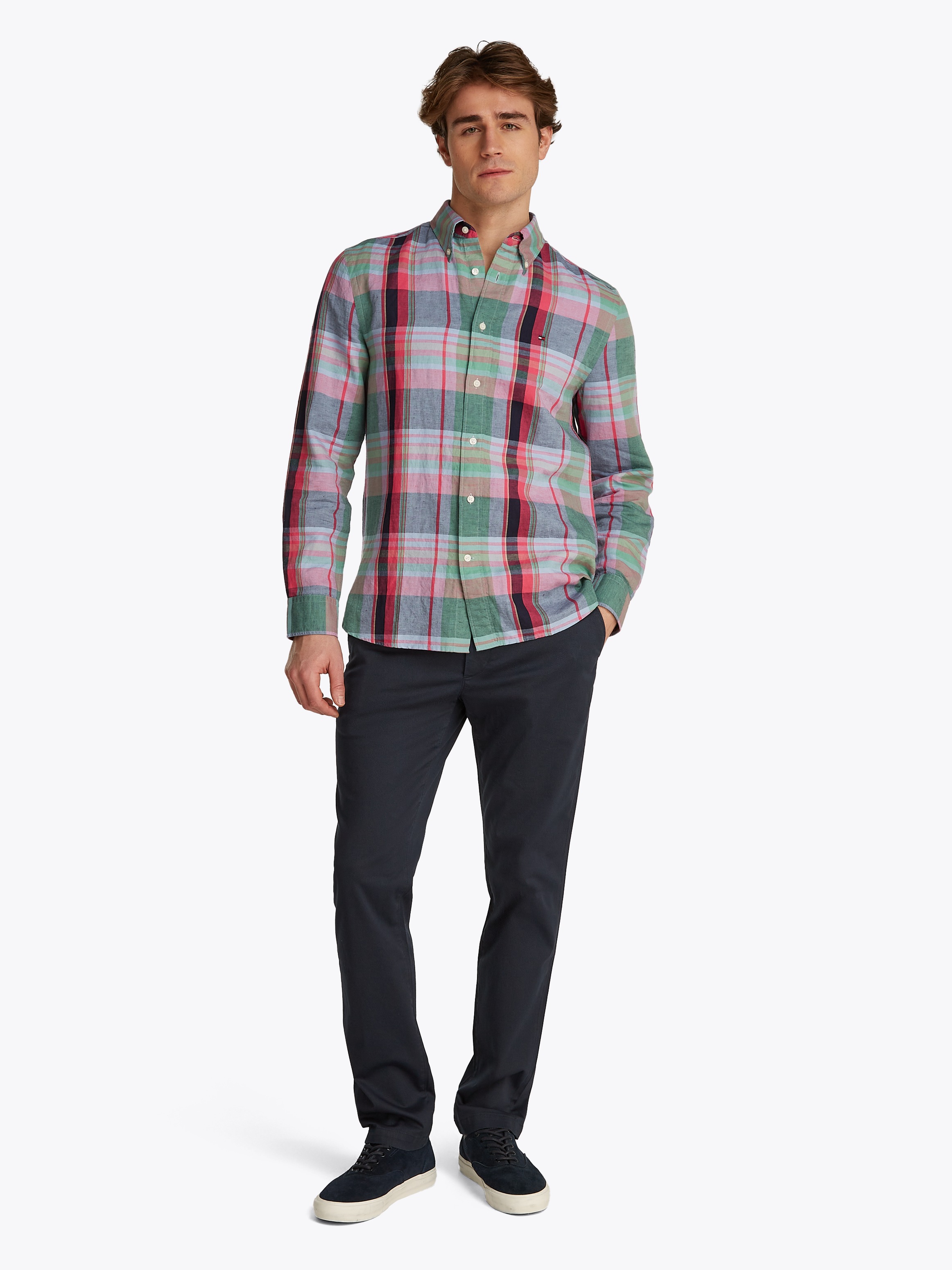 Thumbnail - Tommy Hilfiger "LINEN BLEND MADRAS CHECK"