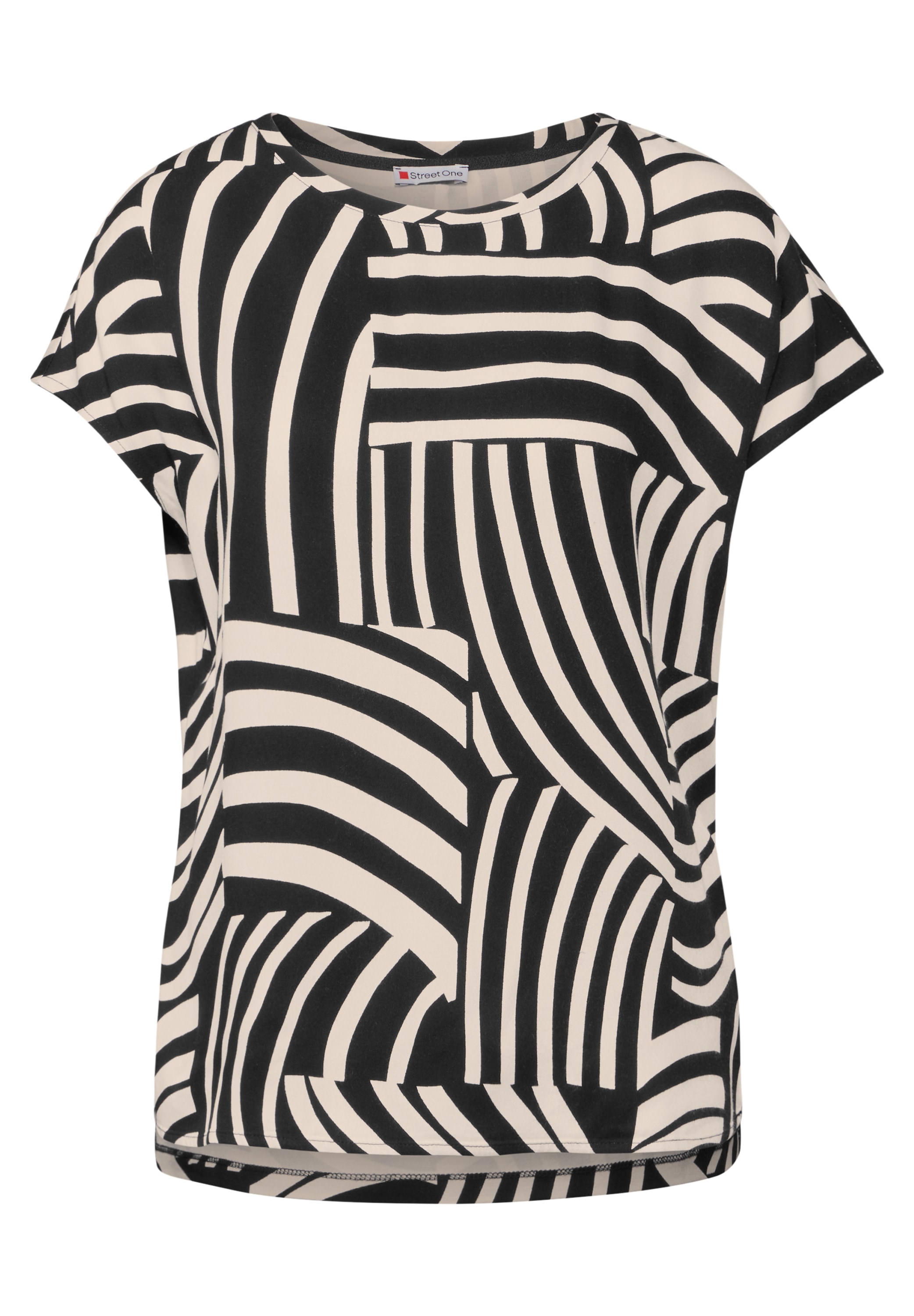 STREET ONE Print-Shirt, mit U-Boot-Ausschnitt