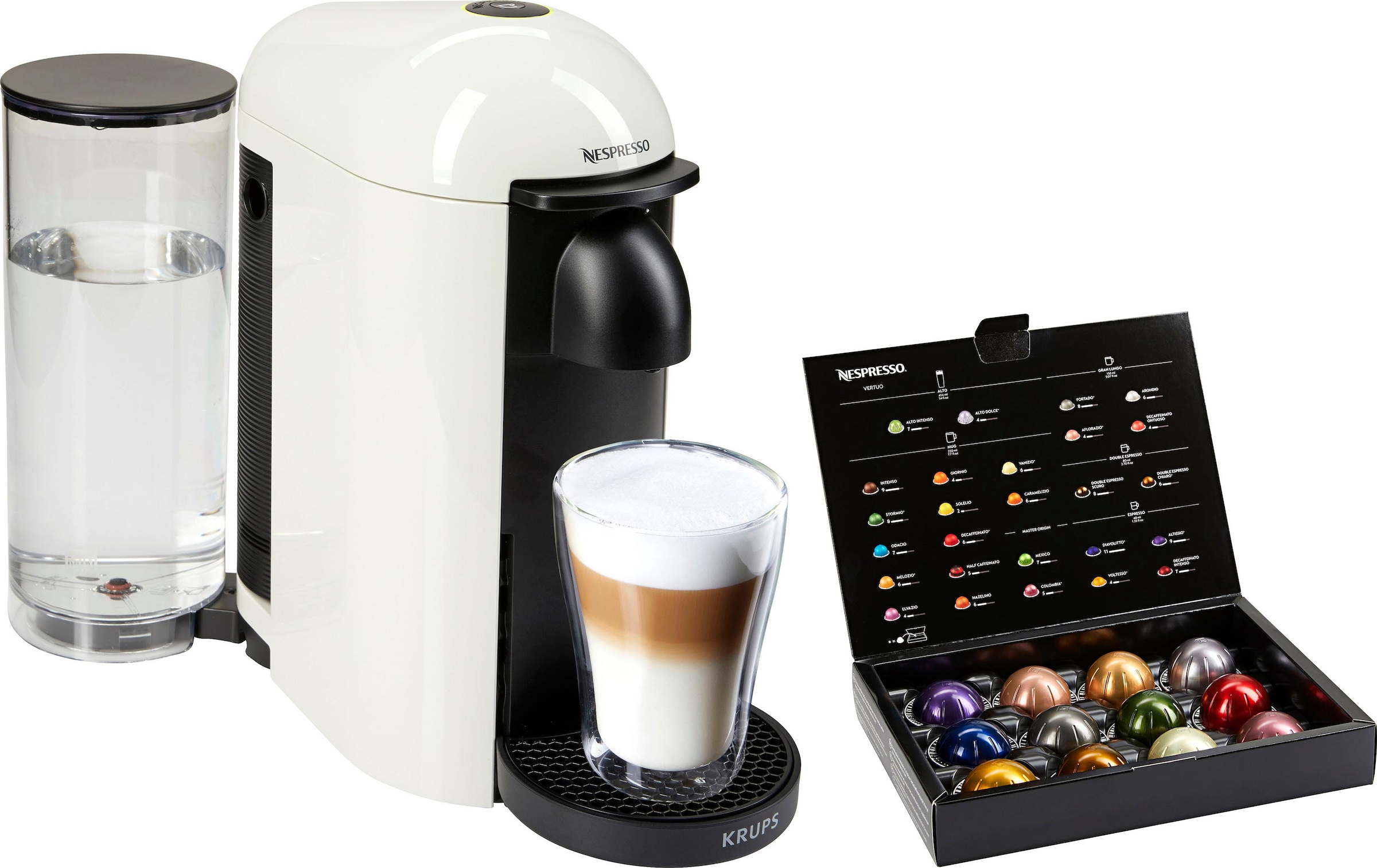 Nespresso Kapselmaschine »XN9031 Vertuo Plus von Krups«, Kapselerkennung durch Barcode, inkl. Willkommenspaket mit 12 Kapseln