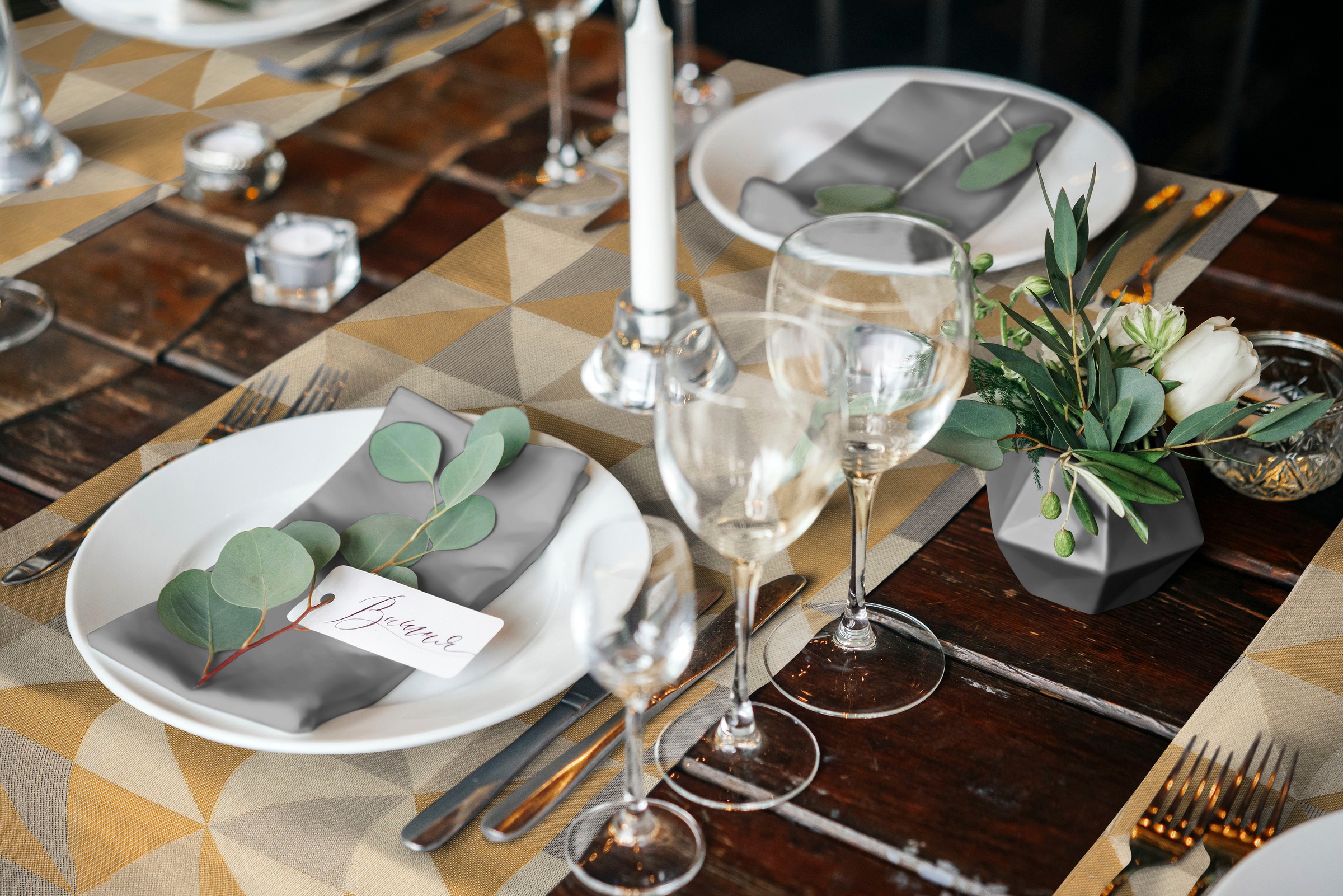 Platzset ADAM, gelb, Obermaterial: 100% Baumwolle, Platzsets, "Tischset Bio Bel", Made in Germany, für 8 Personen