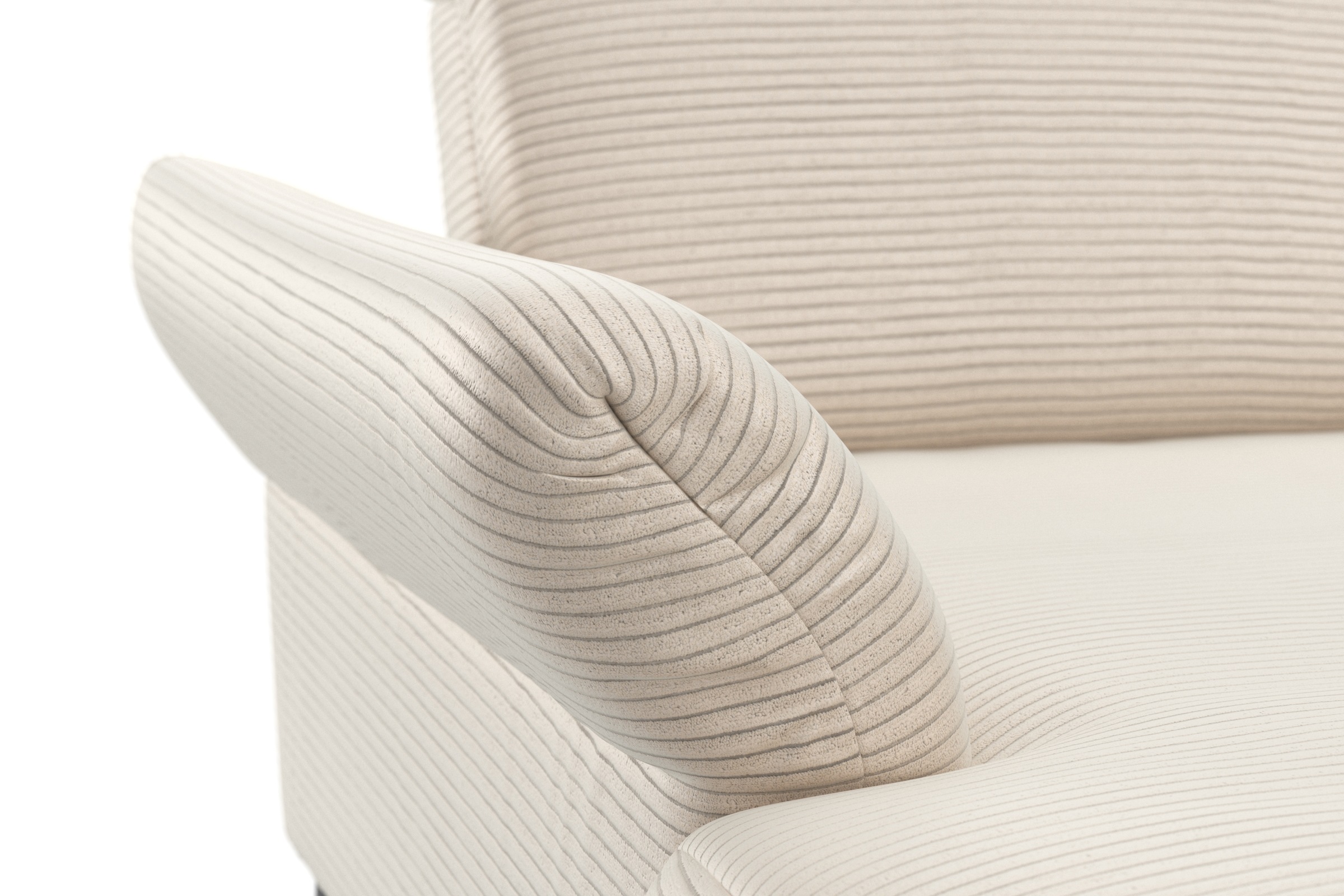 INOSIGN Wohnlandschaft »Coco U-Form«, Sitztiefen-, Arm- und Kopfteilverstellung, Cord-Bezug, Fußhöhe 15 cm