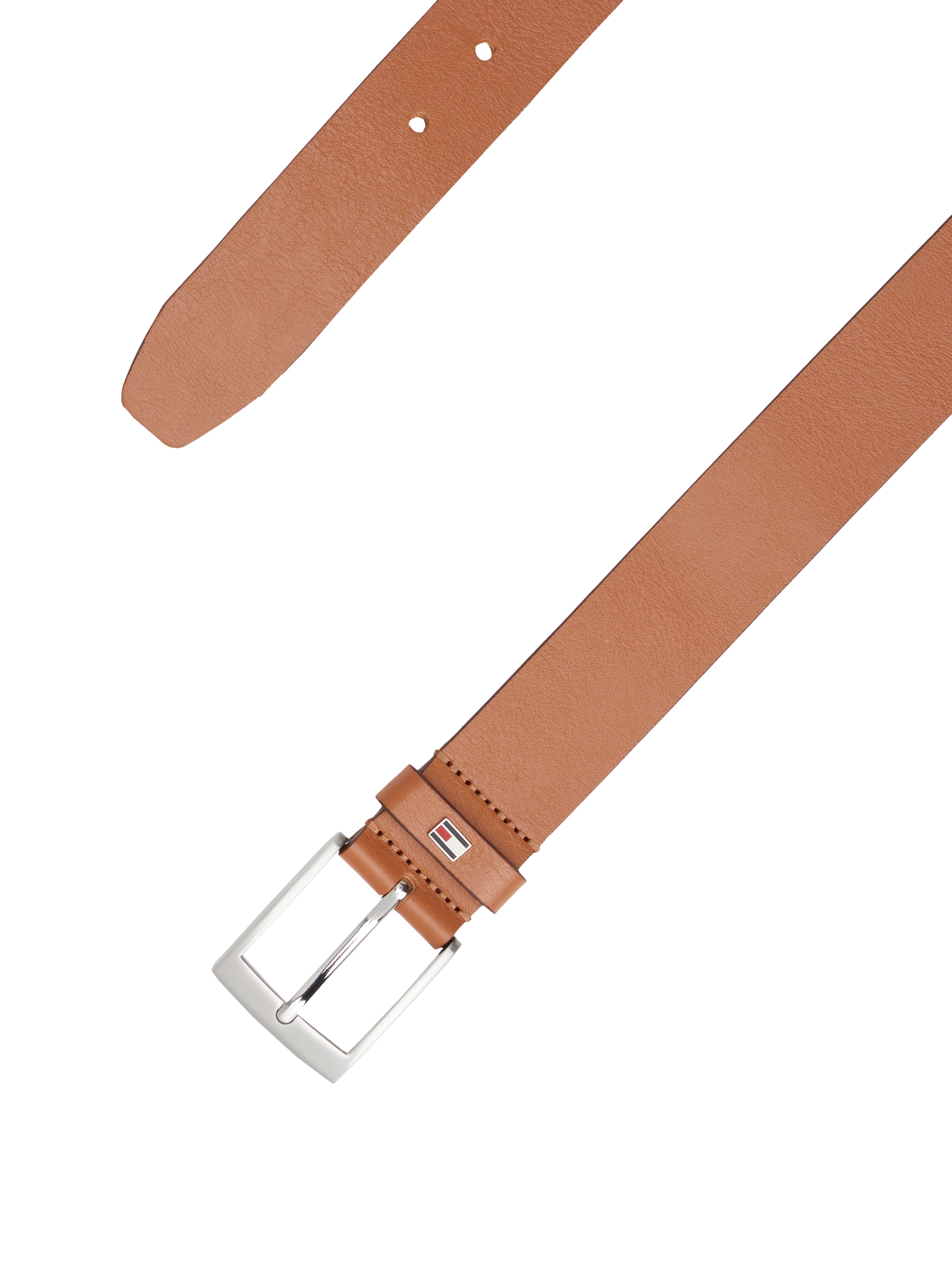 Tommy Hilfiger Ledergürtel »ADAN 3.5 cm breit EXT« Metalllogopatch, Einfachdornschnalle
