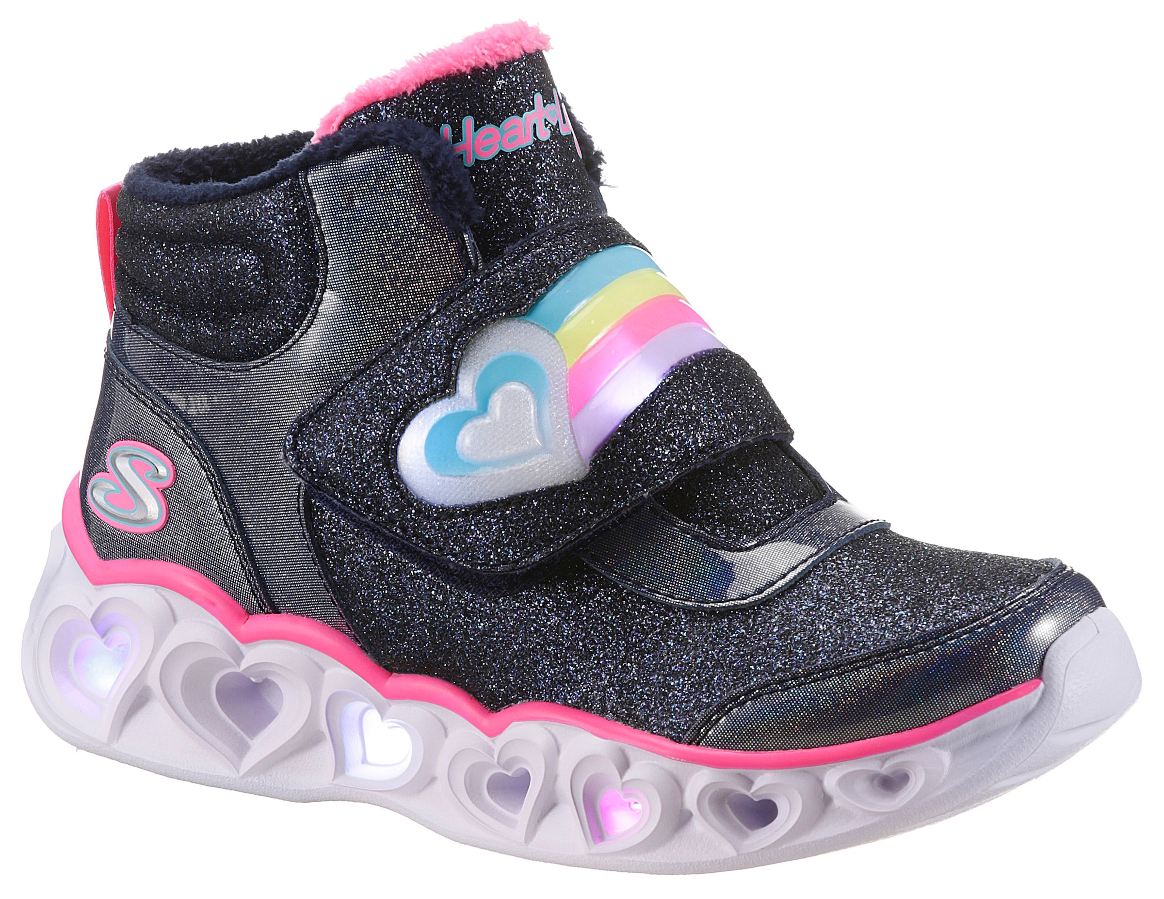 Skechers Klettboot "HEART LIGHTS-BRILLIANT RAINBOW", mit Blinkfunktion zum Ein- & Ausschalten