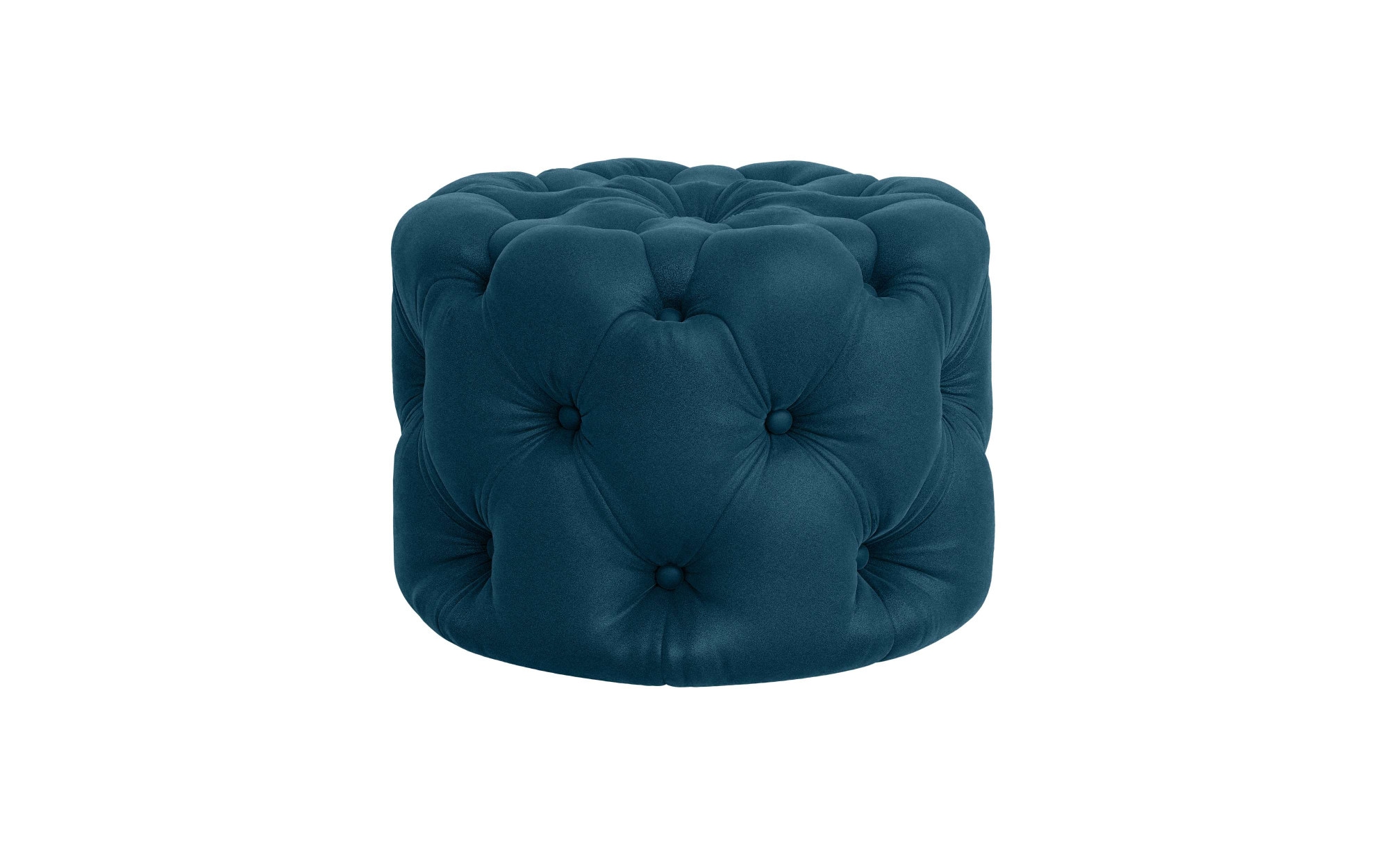 Places of Style Hocker »FOLLINA«, Polsterhocker mit klassischer Chesterfield-Knopfheftung