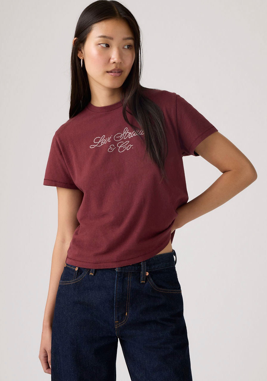 Levis T-Shirt "GRAPHIC CLASSIC T" Glitzerne Applikation günstig online kaufen