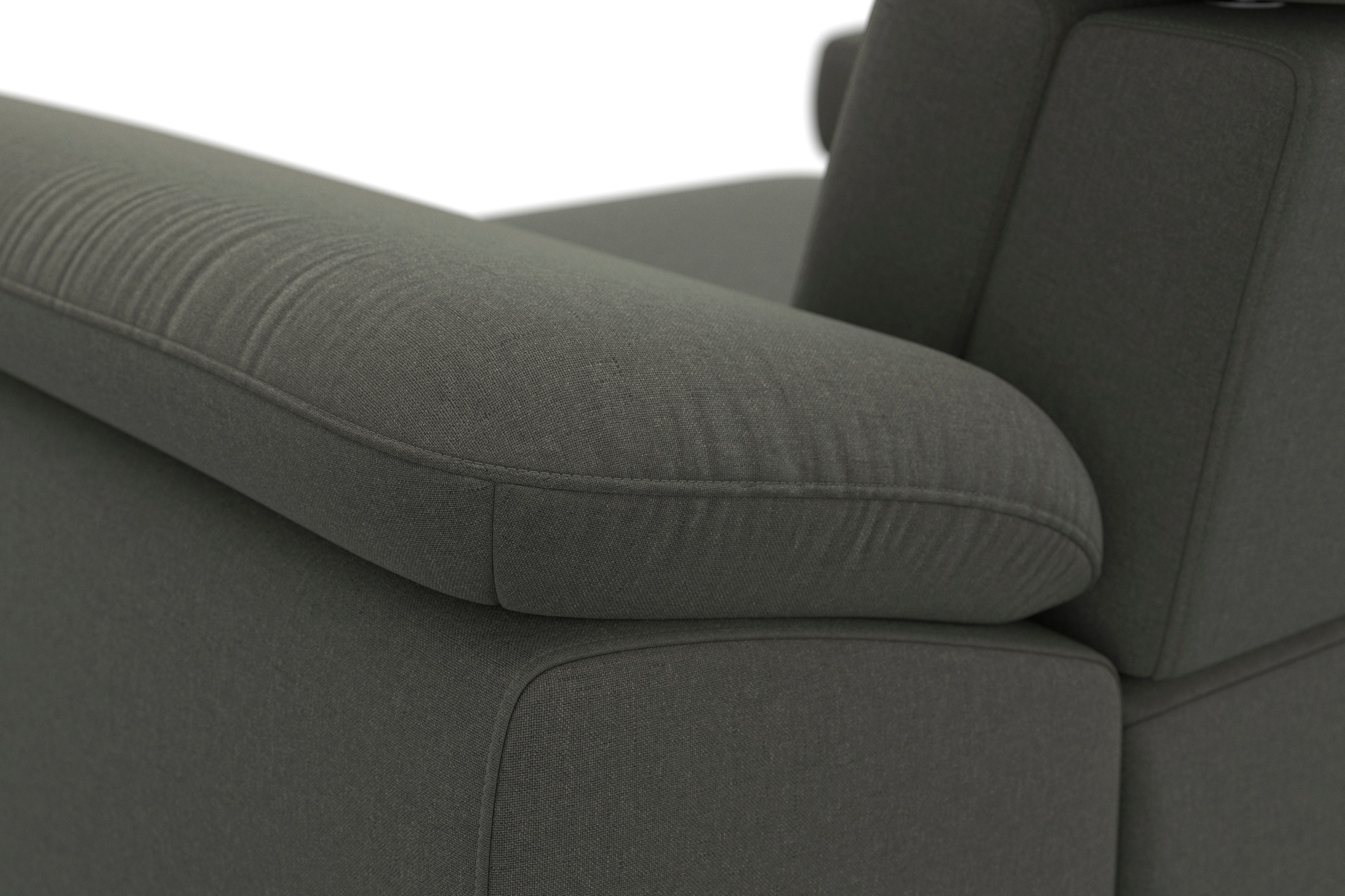 sit&more Ecksofa »Cabrio L-Form, mit Sitztiefenverstellung, Arm- und Kopfteilverstellung«, 2 Nierenkissen, Federkern, optional Bettfunktion und Stauraum