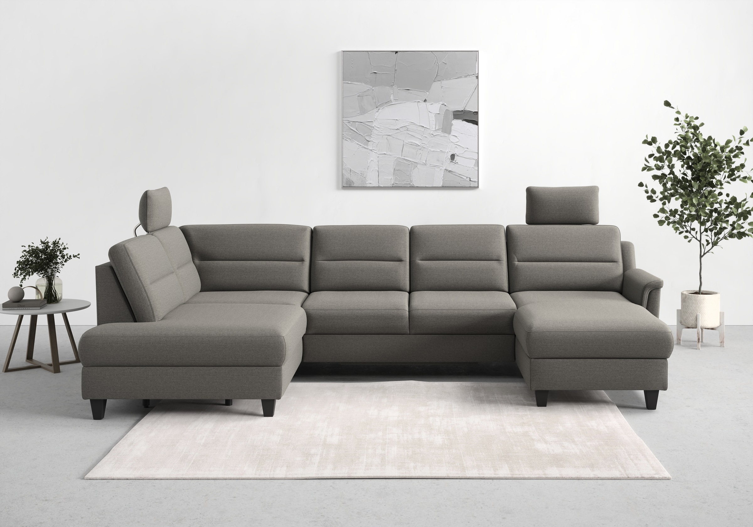sit&more Wohnlandschaft "Farö U-Form" inklusive Federkern, wahlweise mit Schlaffunktion und Bettkasten
