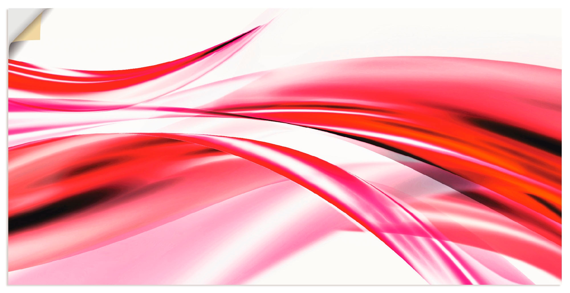 Artland Wandfolie »Schöne pinke Welle - Abstra...
