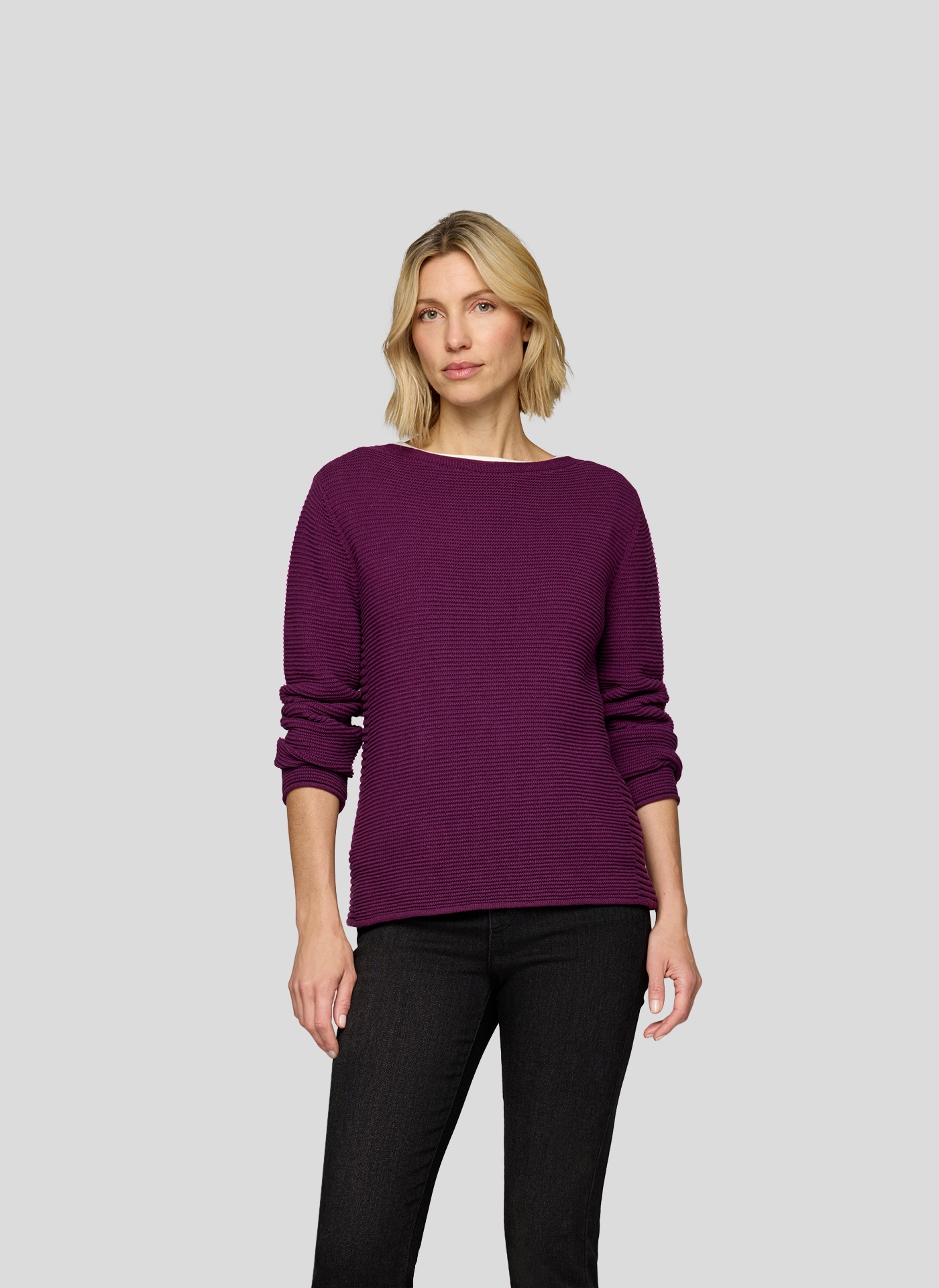 Rabe 3/4-Arm-Shirt mit Struktur Muster günstig online kaufen