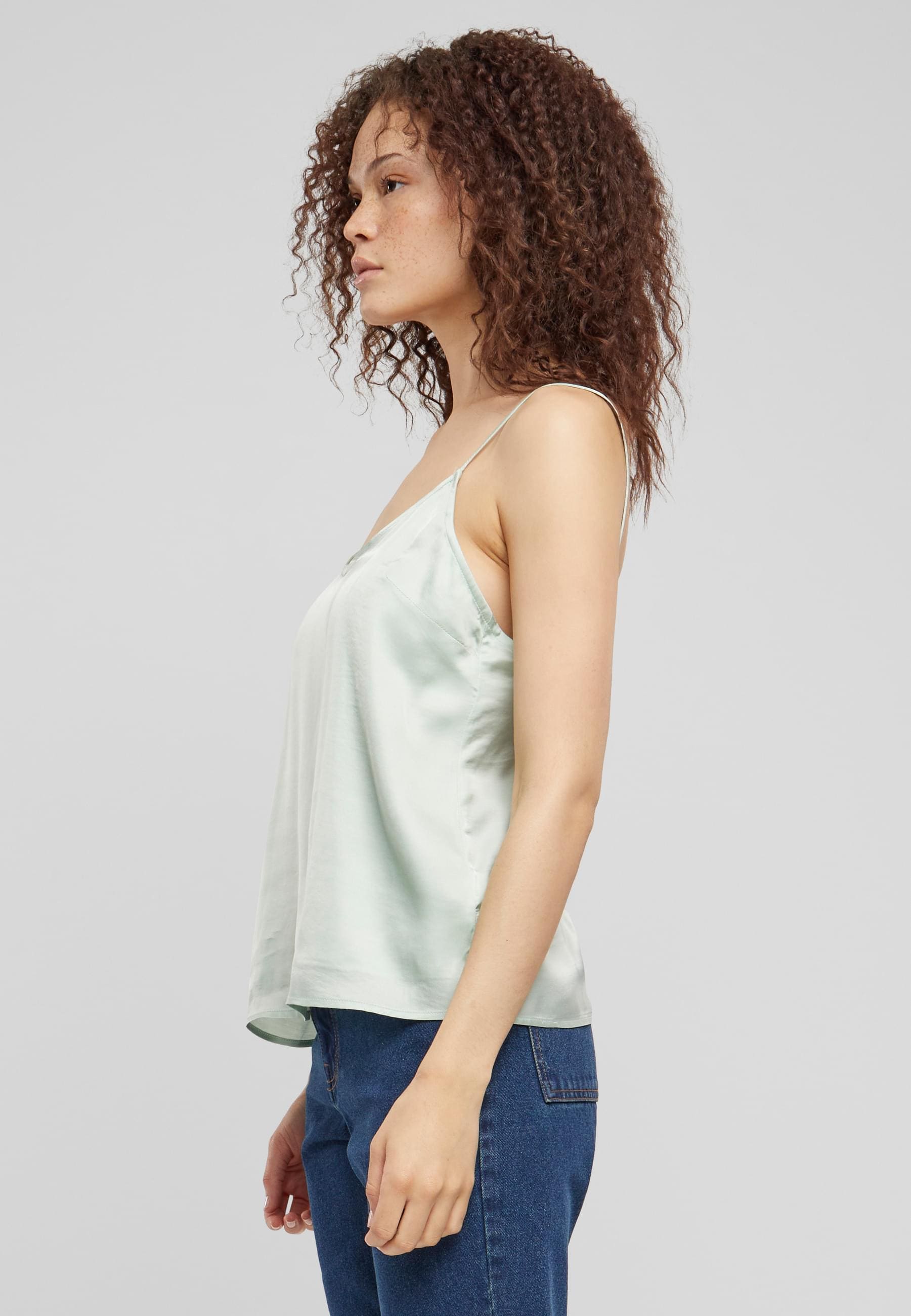 URBAN CLASSICS Muskelshirt »Urban Classics Damen Ladies Viscose Satin Slip Top«, (1 tlg.)
