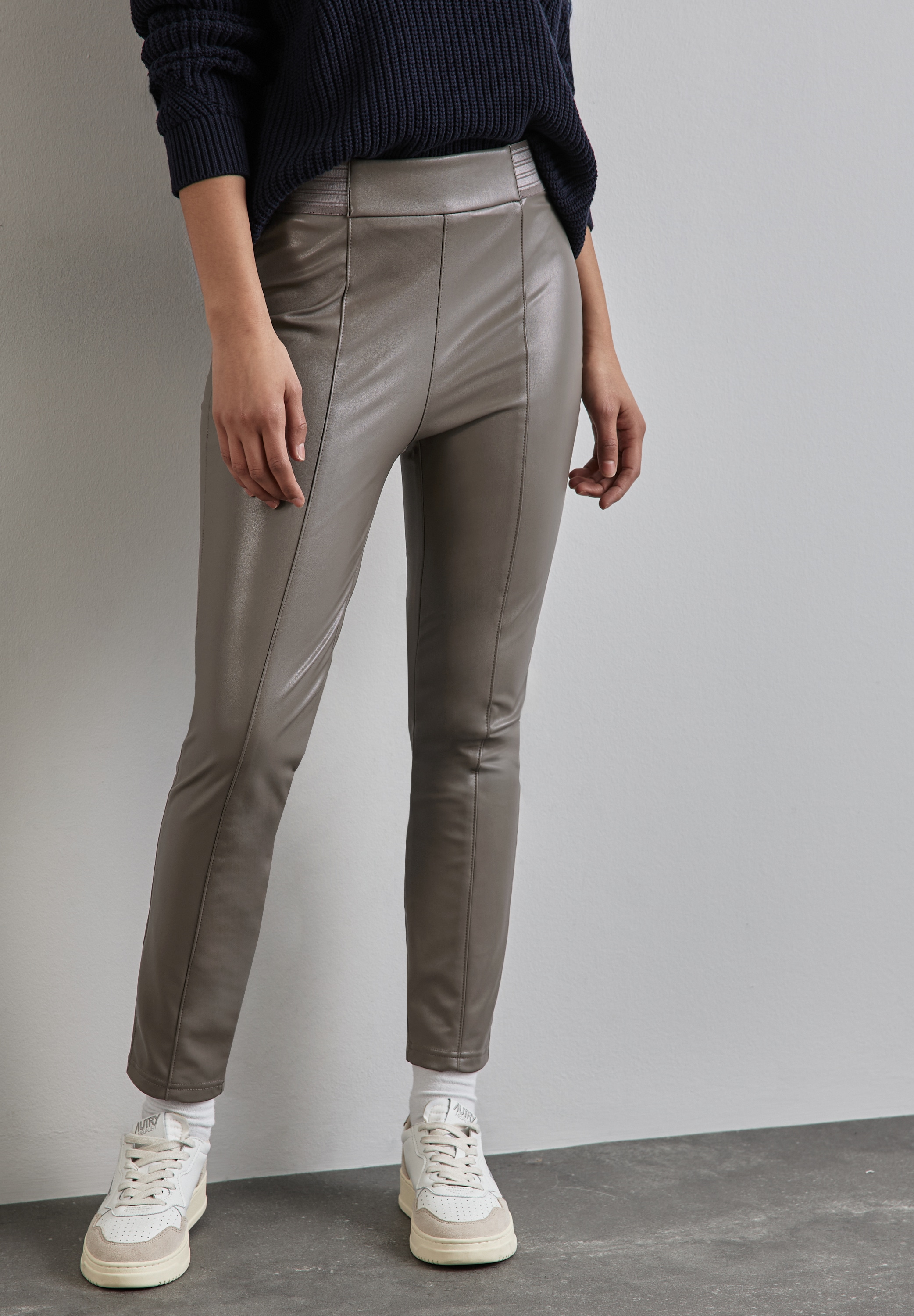 STREET ONE Lederhose, High Waist