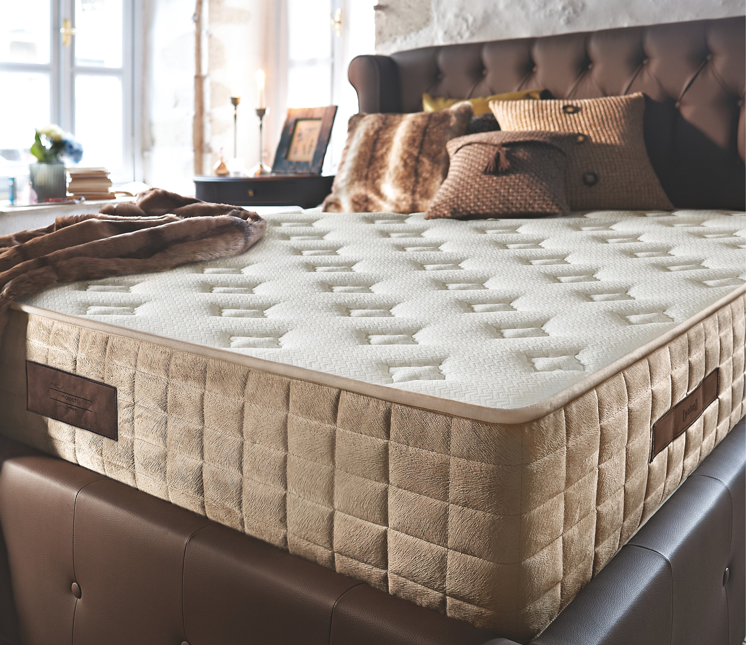 Yatas Bedding Bonnellfederkernmatratze "Majestät Luxus, Boxspringmatratze 90x200, 140x200 cm & weitere Größen" 30 cm hoch 207 Federn 1 Stk. tlg. H3, wendbar, ergonomisch, atmungsaktiv