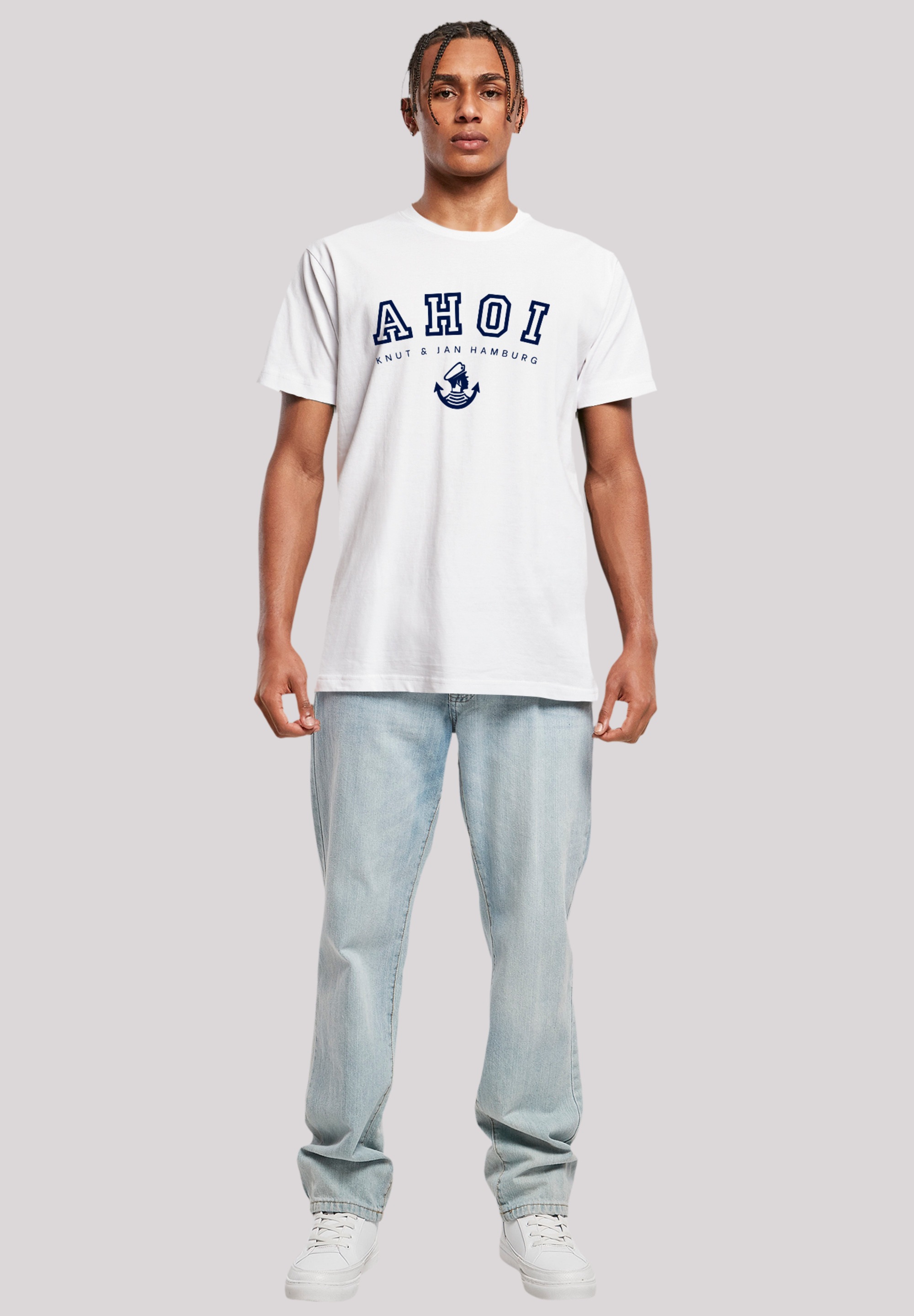 F4NT4STIC T-Shirt »Ahoi Knut & Jan Hamburg«, Print