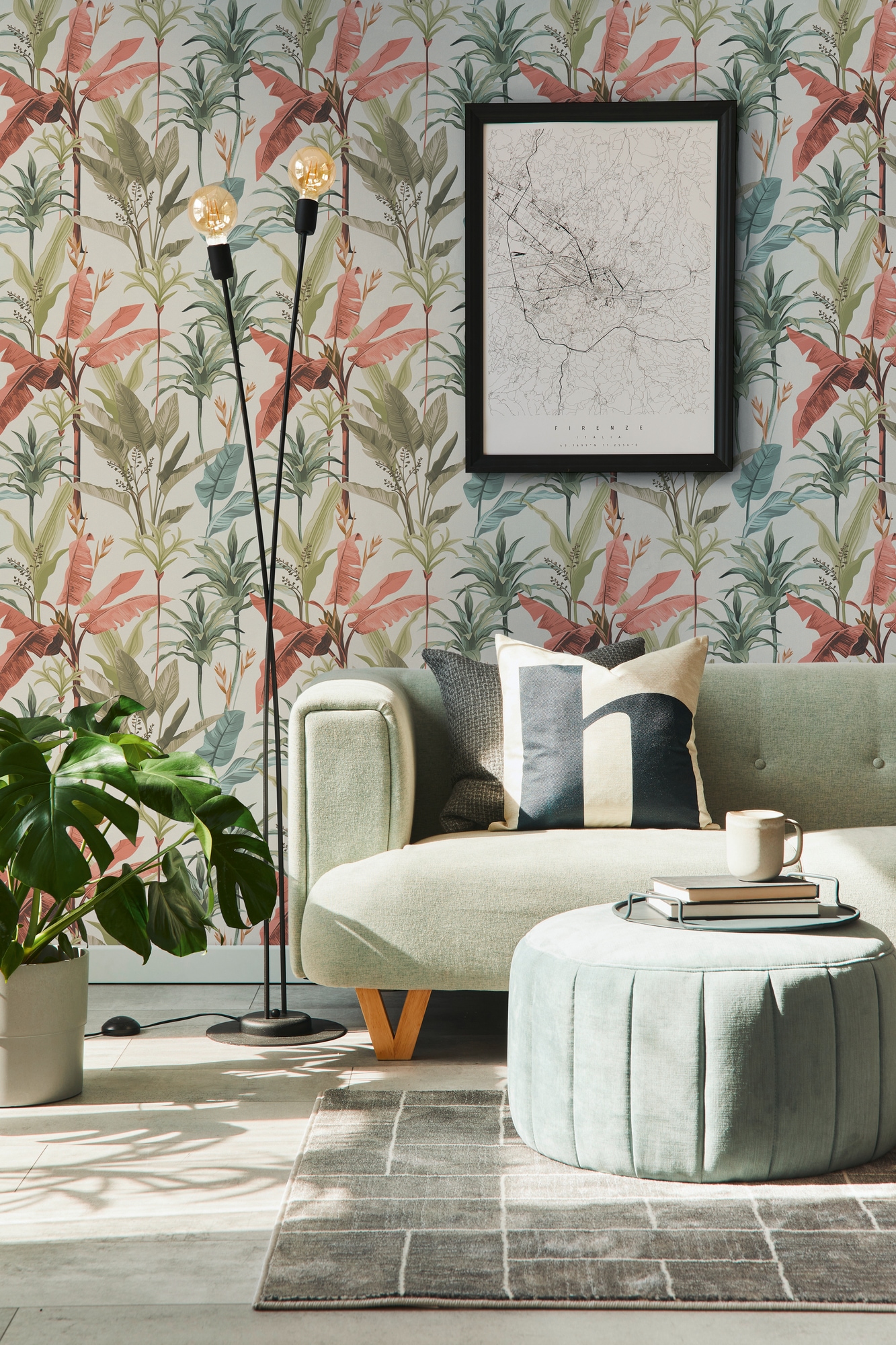 living walls "LIMITED – Tropical Leaves" botanisch naturalistisch tropisch leicht strukturiert Großformatige Palm- und Bananenblätter im Dschungel-Look