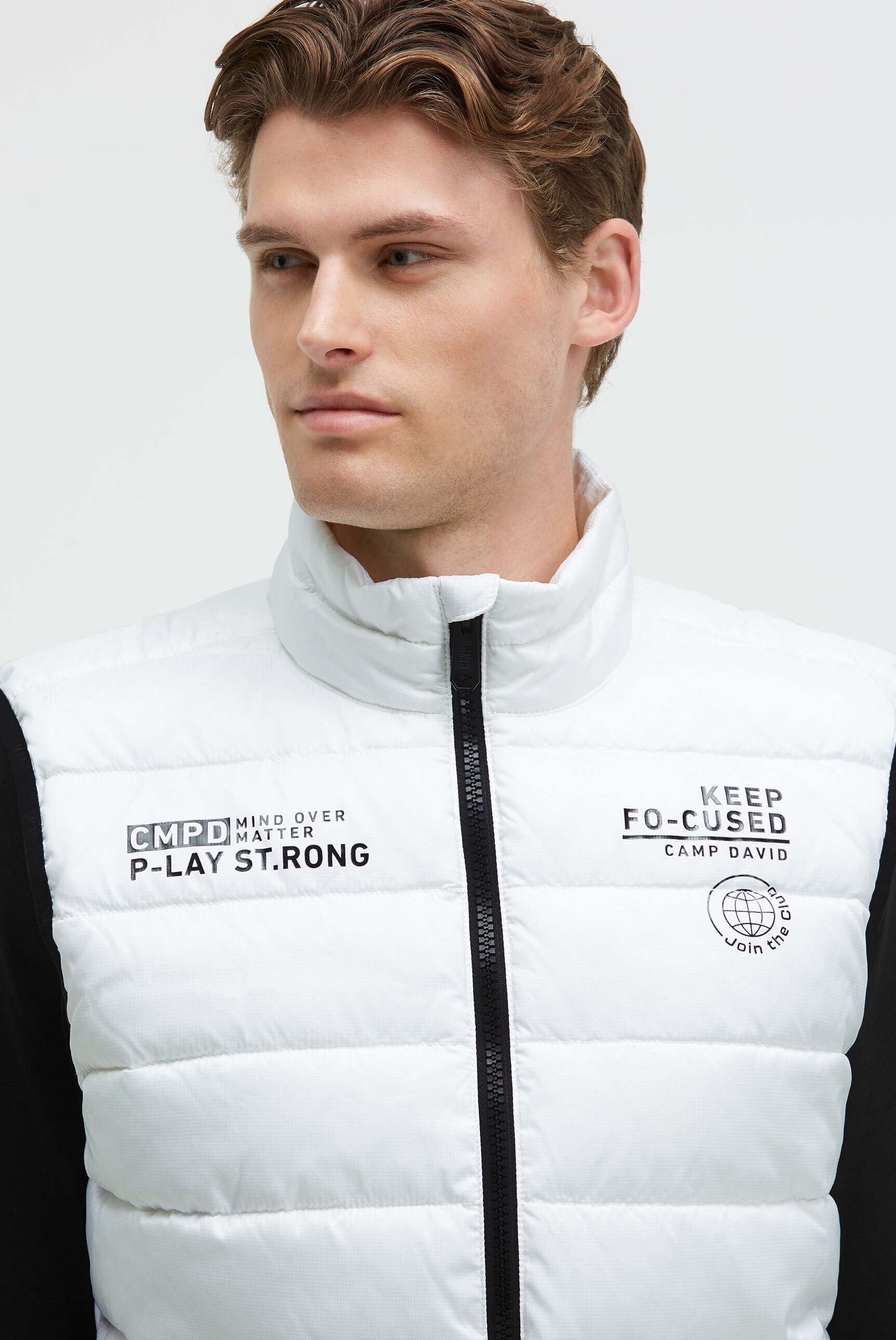 CAMP DAVID Steppweste mit elastischem Saumabschluss