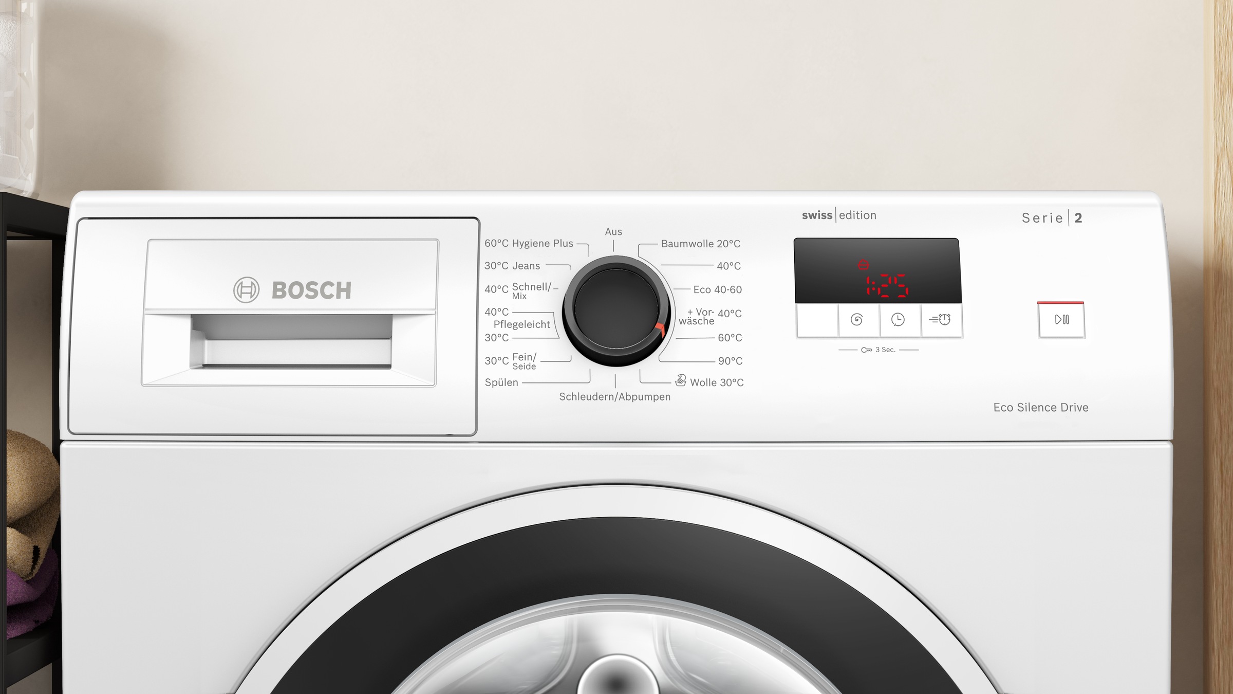 BOSCH Waschmaschine Serie 2 "WGE0240V" 7 kg 1400 U/min Active Water Plus, Z günstig online kaufen