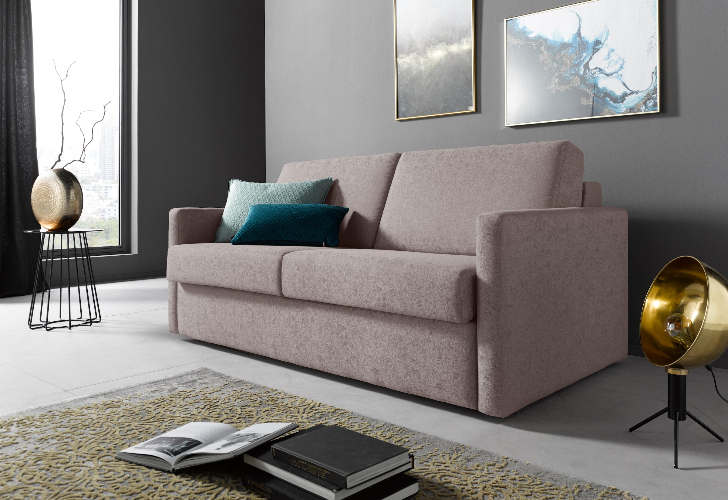 Home affaire Schlafsofa "GOLDPOINT 182cm, Dauerschläfer, Liegefläche 140/20 günstig online kaufen