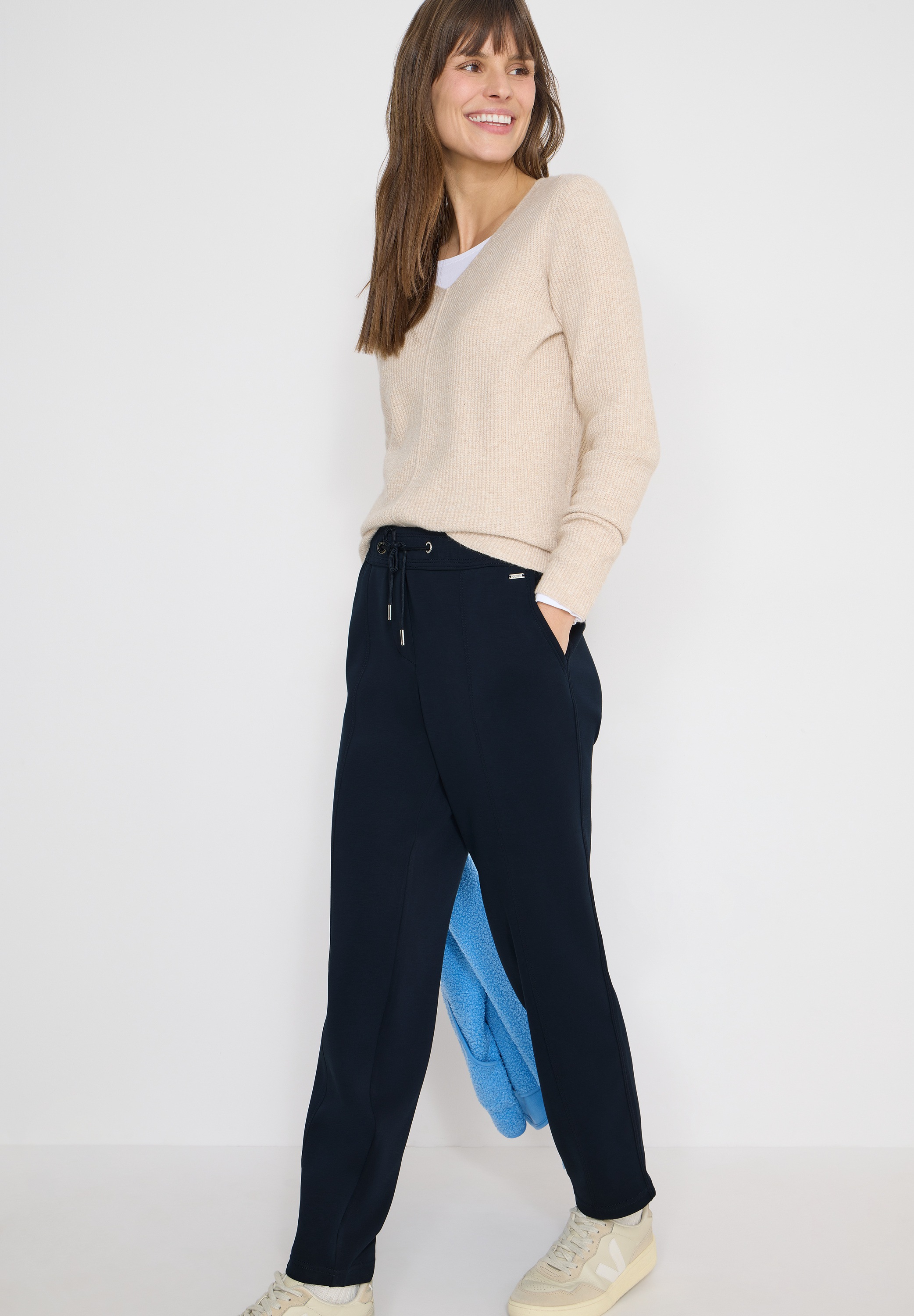 Cecil Style Tracey Women Trousers Universal Blue Size L 6