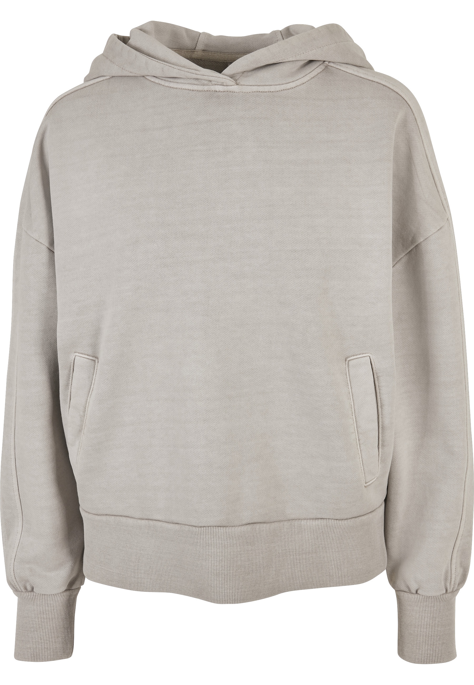 URBAN CLASSICS Rundhalspullover "Urban Classics Damen Ladies Heavy Terry Garment Dye Hoody" 1