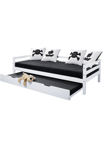 Hoppekids Kinderbett »ECO Dream«, Piratenbett, Tagesbett mit Matratze schwarz 2 Größen kaufen