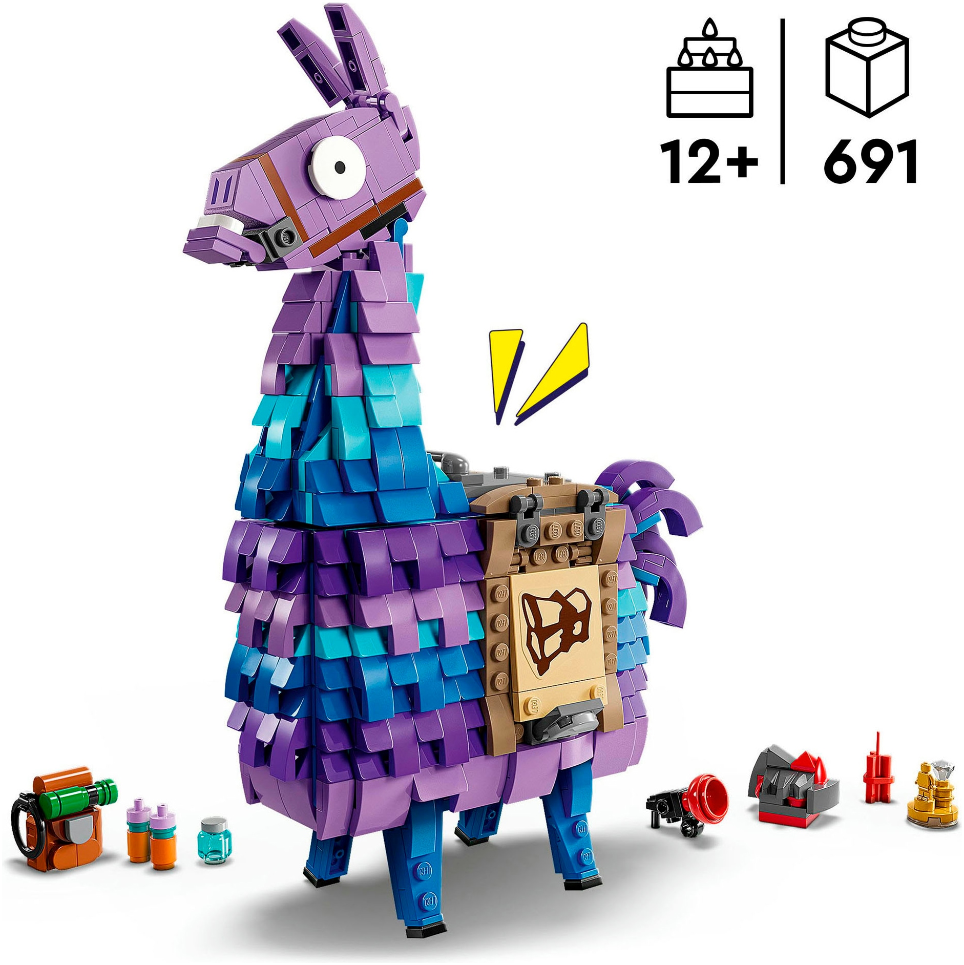 LEGO® Konstruktionsspielsteine »Vorratslama (77071), LEGO Fortnite«, (691 St.), Made in Europe