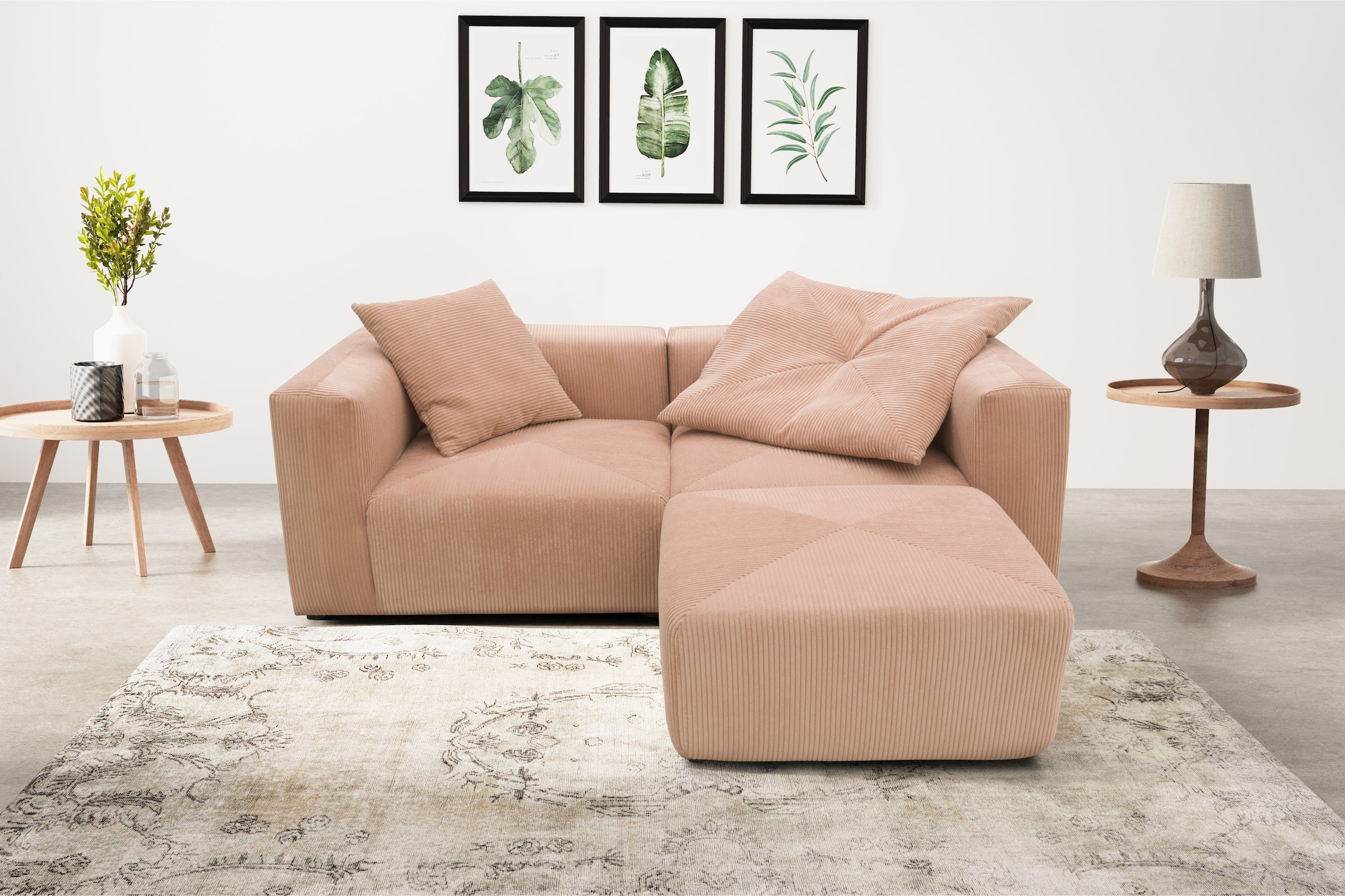 Home affaire Ecksofa "Gerrid L-Form" Cord, Modulsofa, bestehend aus 2 Eckel günstig online kaufen