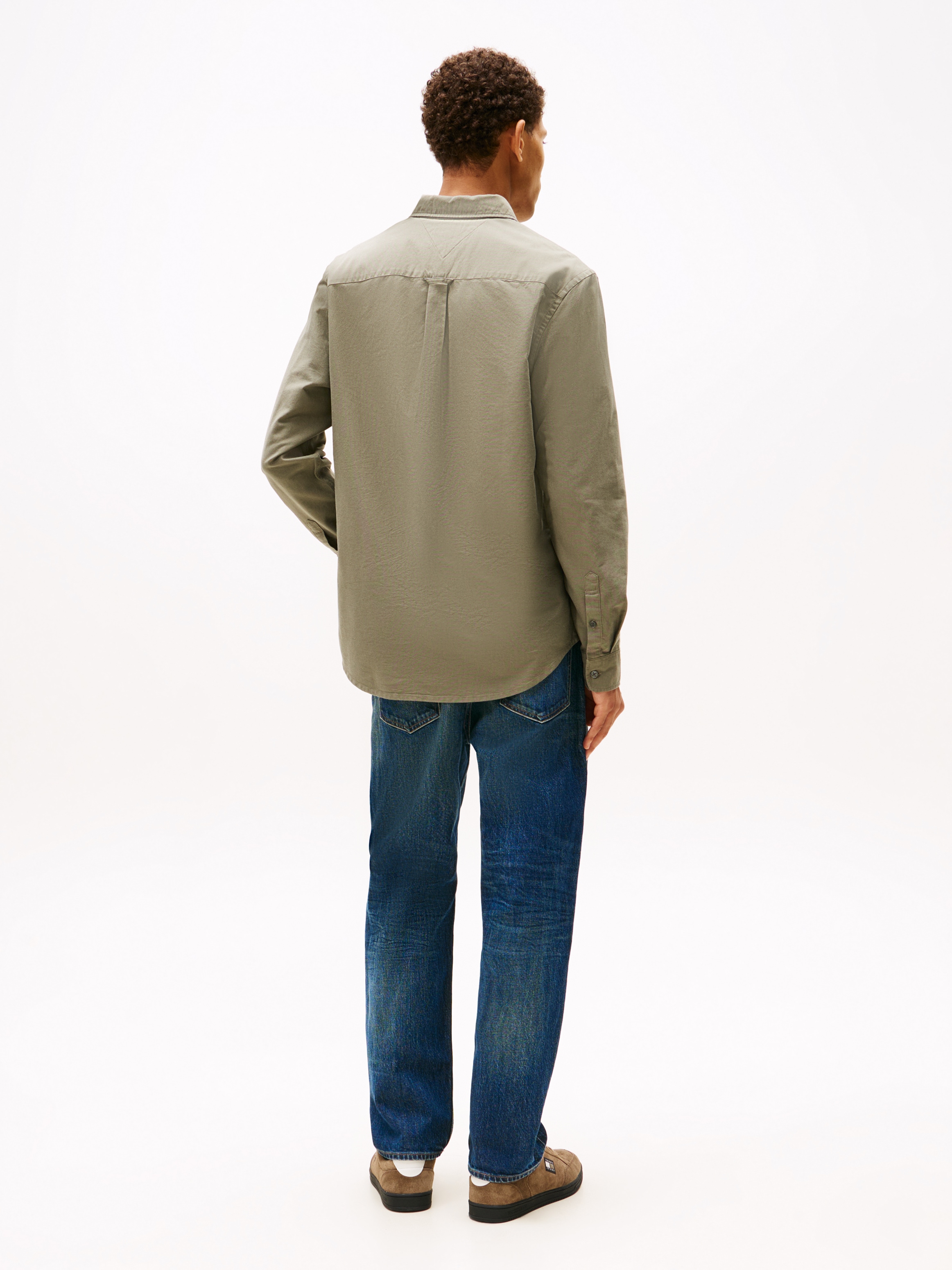 Tommy Jeans Langarmhemd »TJM REG OXFORD SHIRT EXT«, Mit Rundhalsausschnitt
