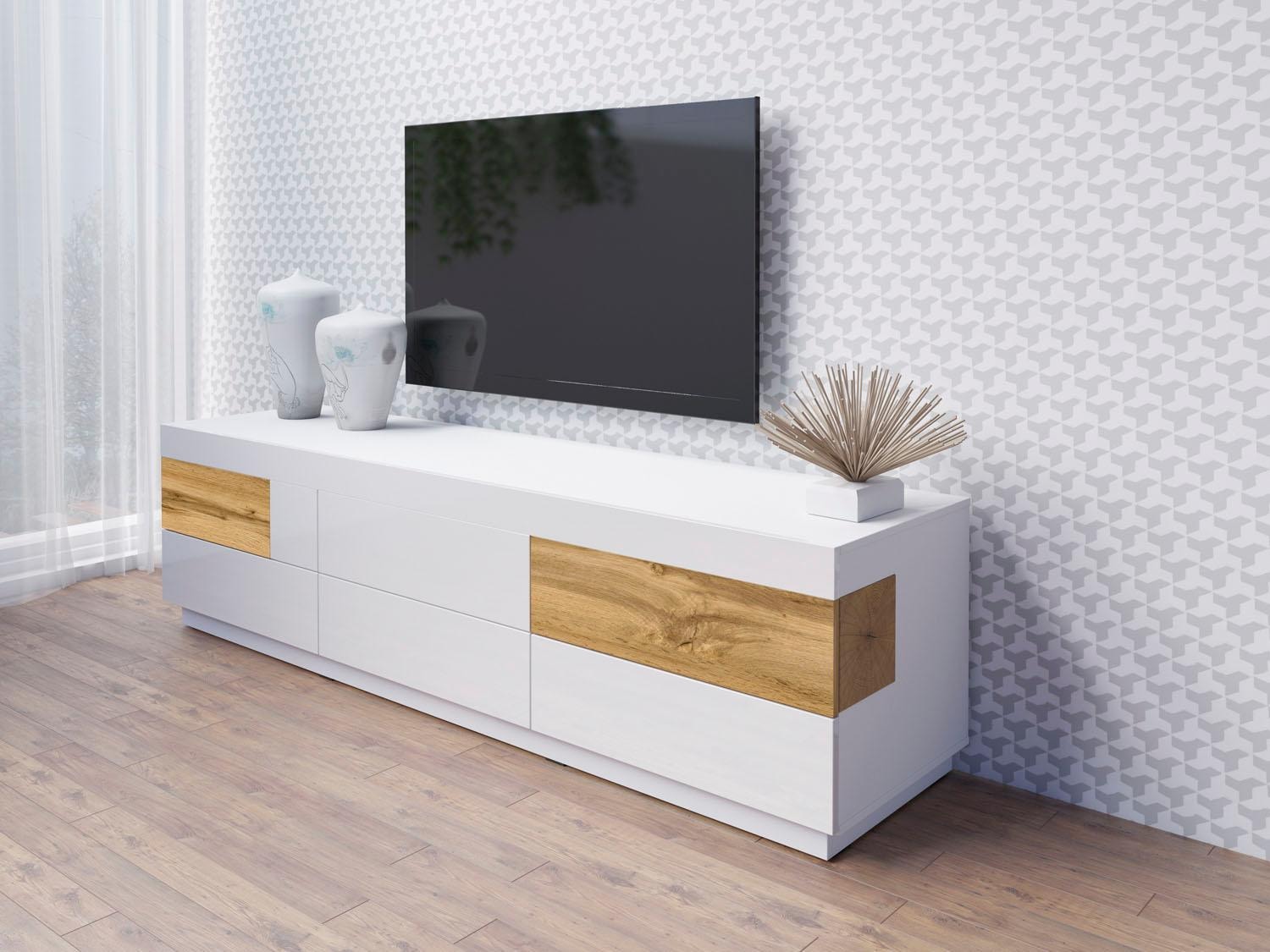 INOSIGN Lowboard »SILKE«, Breite 206 cm, Hochglanzfronten