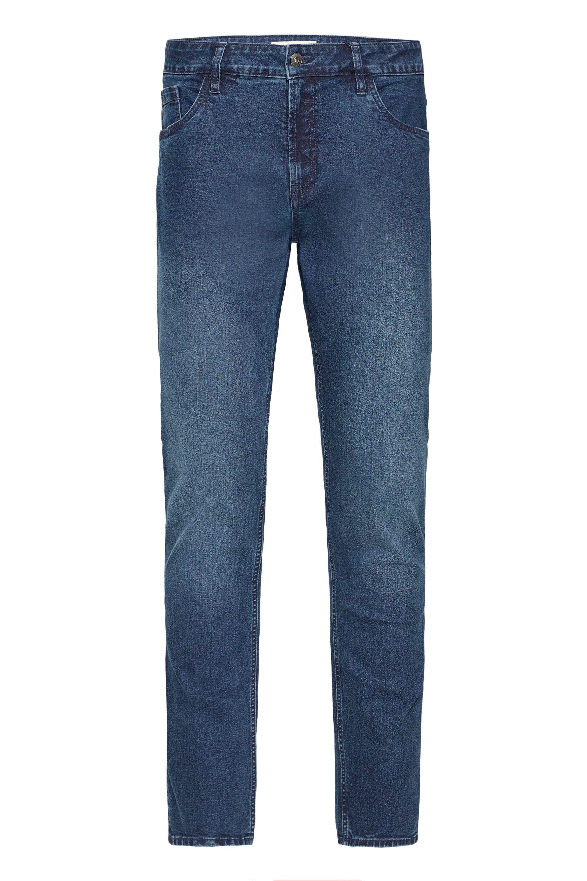 !solid Slim-fit-Jeans SOLID "Slim-fit-Jeans SDSASHA", Herren, Gr. 38, Länge 34, blau (dunkelblau denim), Obermaterial: 68% Baumwolle CO. 27% Polyester PES. 3% Viskose CV. 2% Elasthan EL., Jeans Slim-fit-Jeans