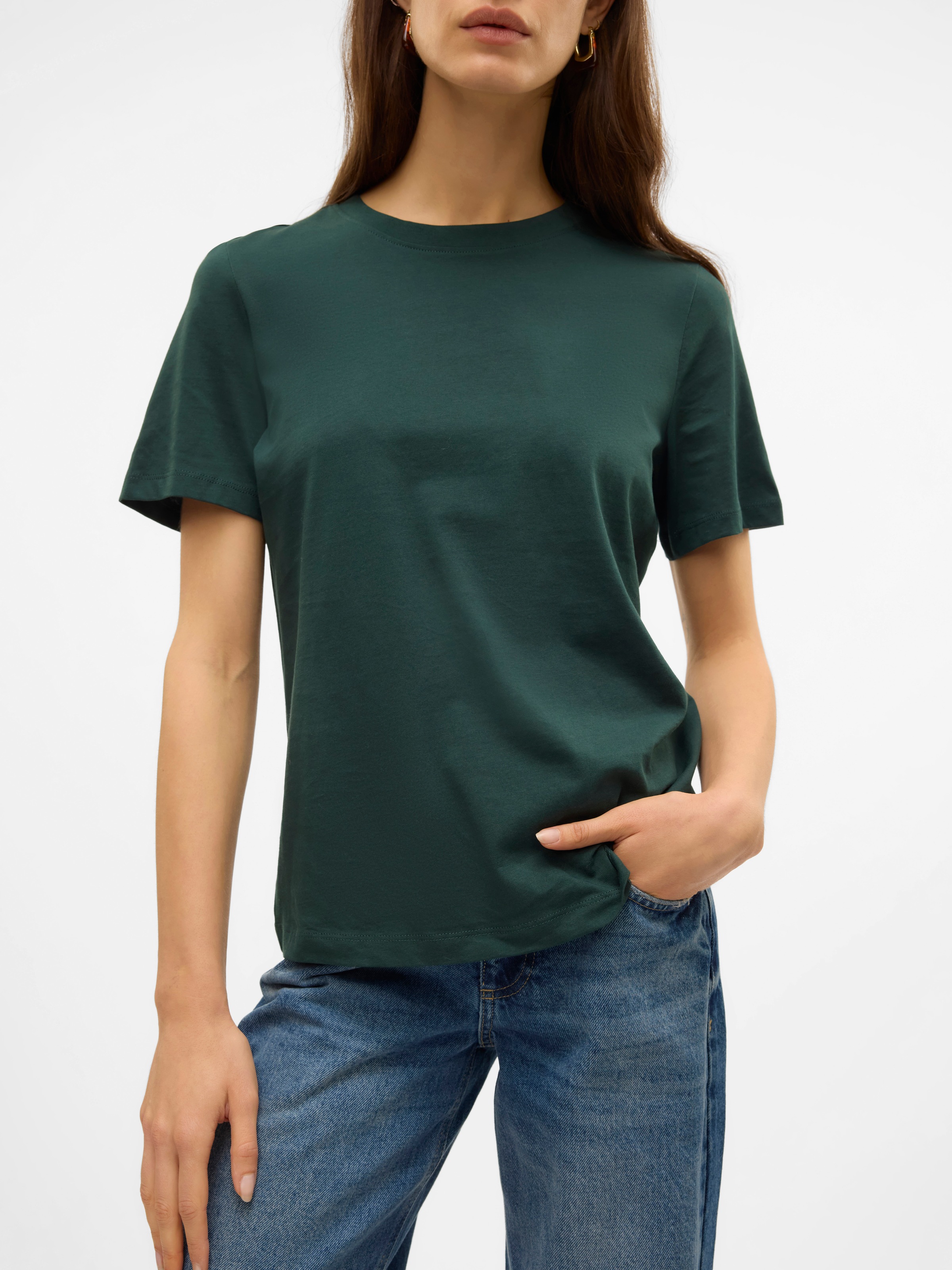 Vero Moda Kurzarmshirt "VMPAULINA SS T-SHIRT GA JRS NOOS" Baumwolle, regula günstig online kaufen