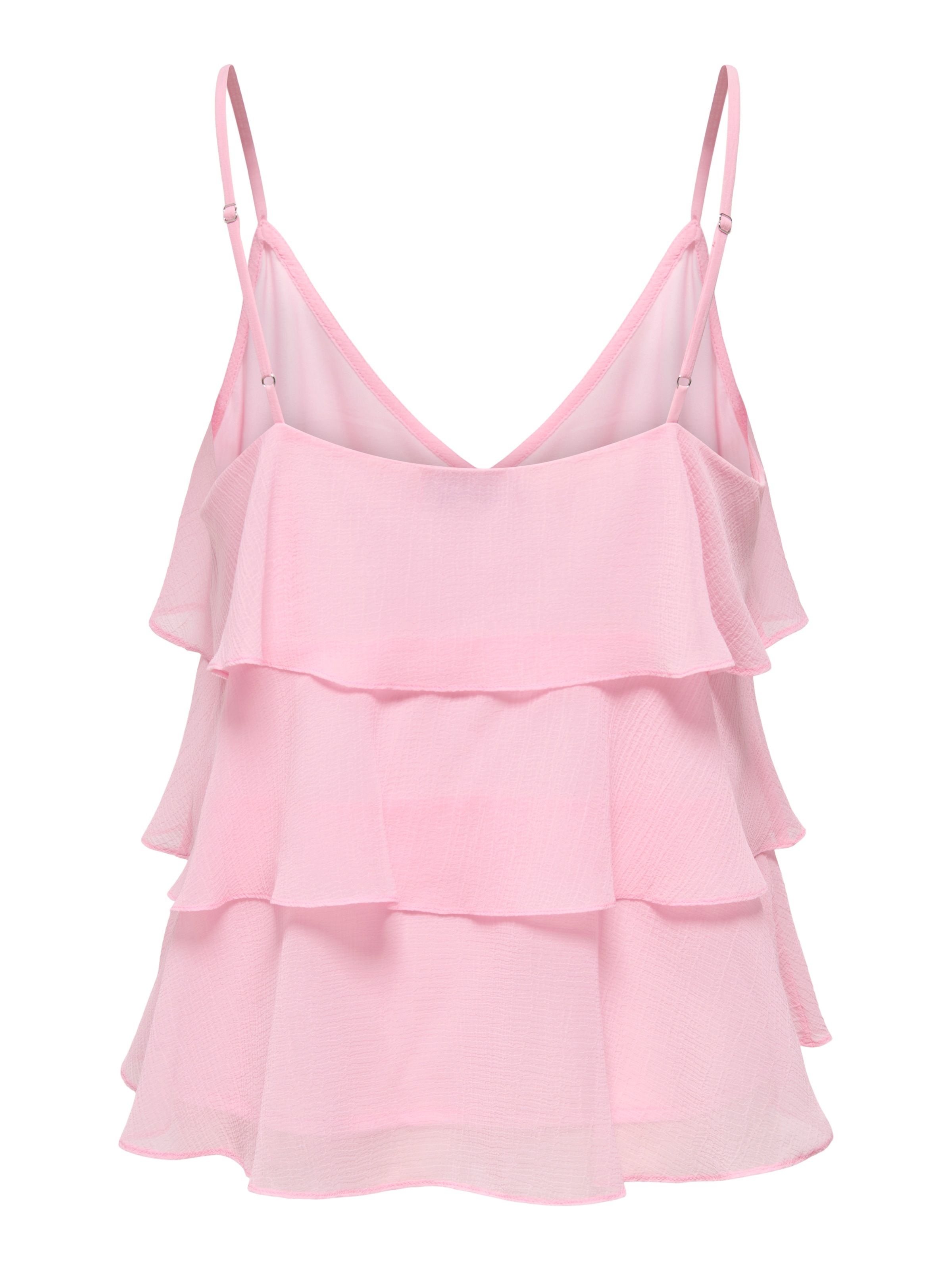 ONLY Trägertop »ONLLINN LIFE FLOUNCE SINGLET WVN NOOS« Kunstfaser, regular fit
