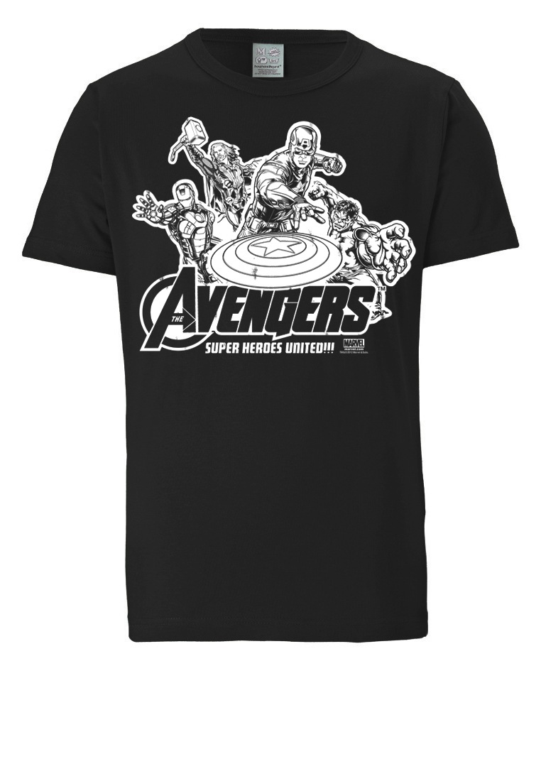auffälligem - T-Shirt Print BAUR | LOGOSHIRT mit - bestellen »Avengers Heroes ▷ United«, Marvel