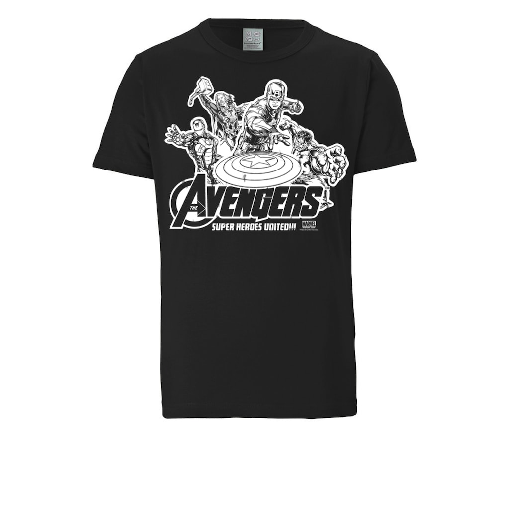 LOGOSHIRT T-Shirt »Avengers - Marvel - Heroes United«, mit auffälligem Print