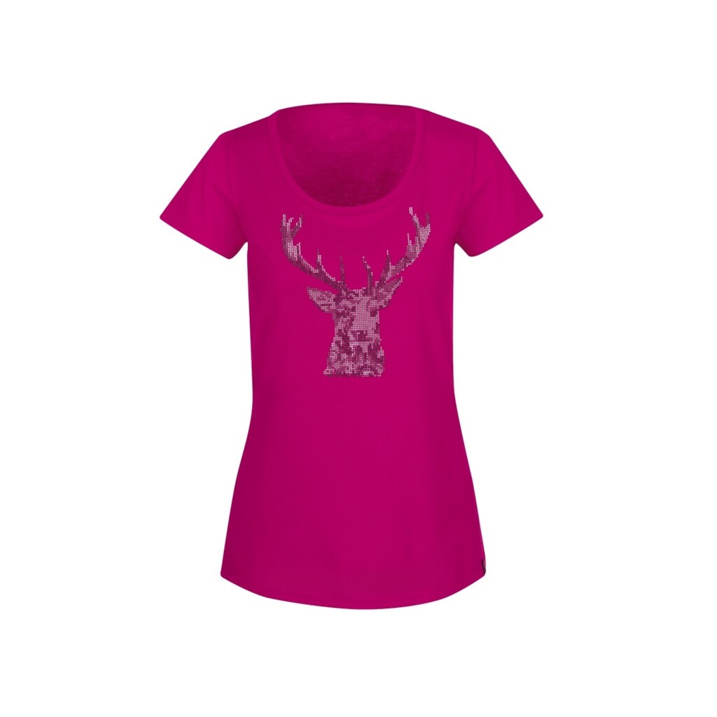 Trigema T-Shirt »TRIGEMA T-Shirt Glitzer-Hirsch«, (1 tlg.)