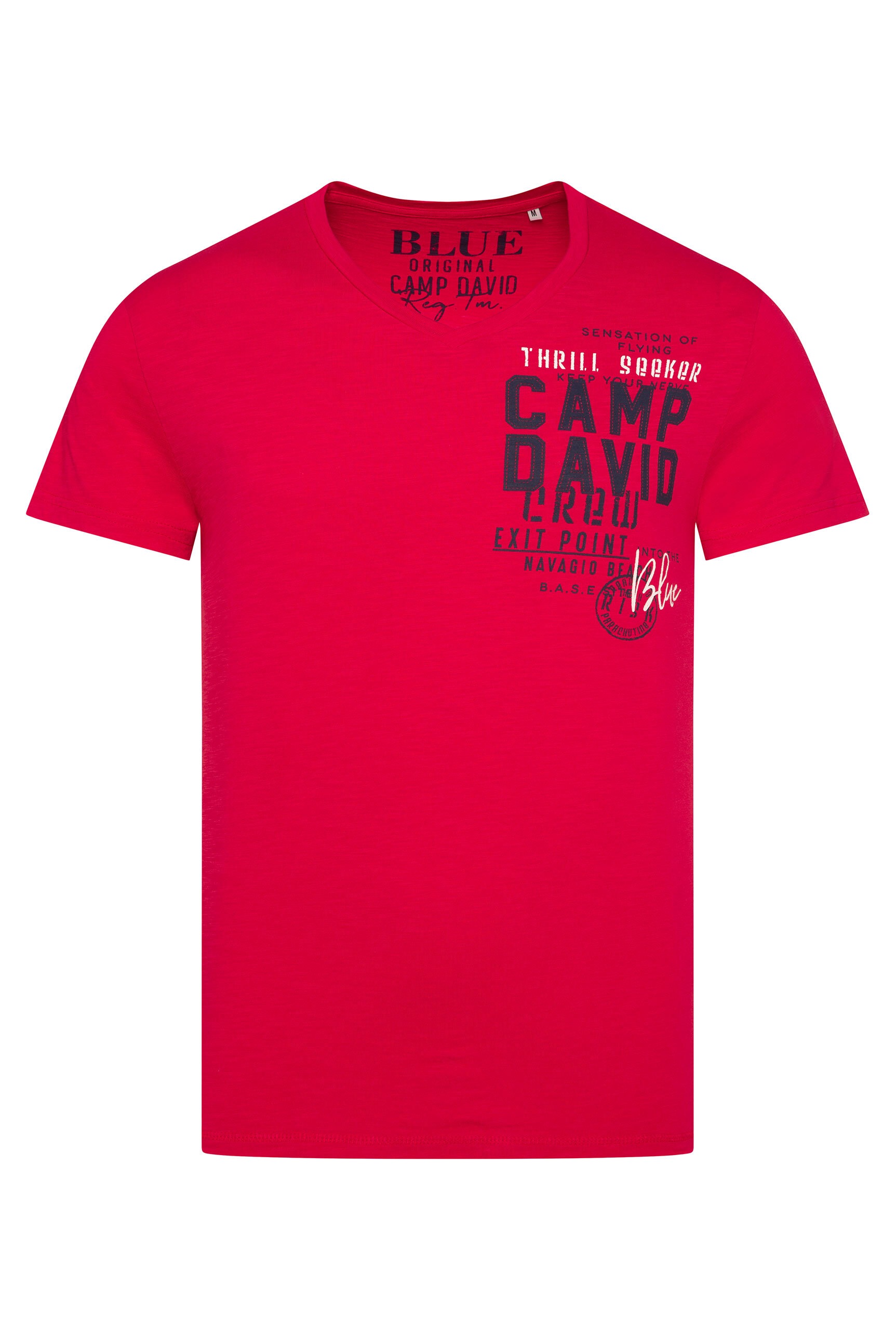 CAMP DAVID V-Shirt, mit maskulinem V-Ausschnitt