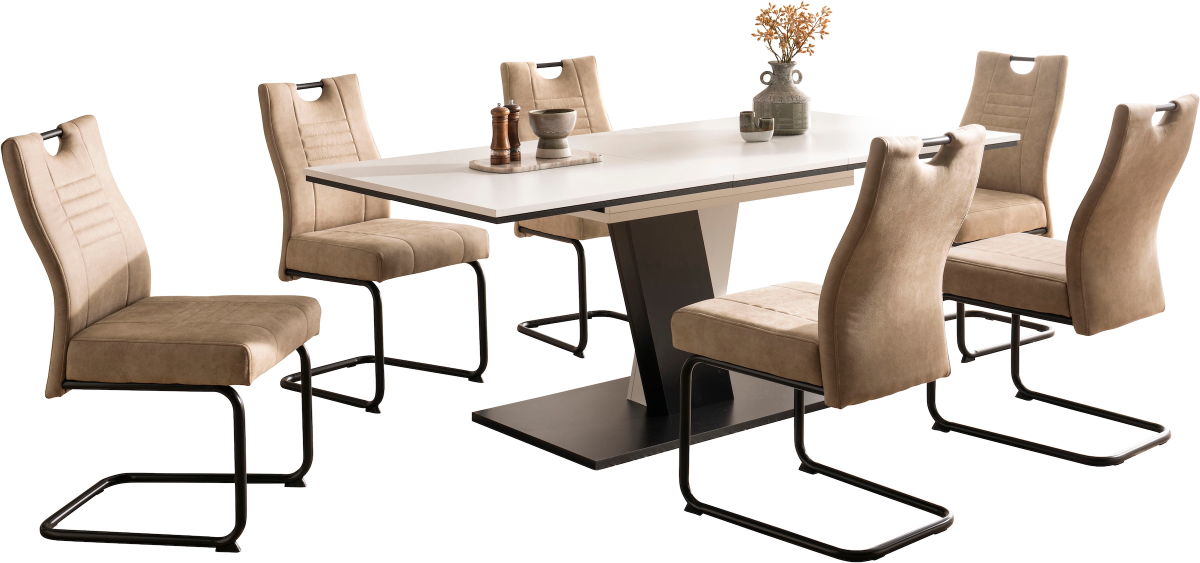 OTTO home Essgruppe ""Altona", Esstisch ausziehbar plus 6 Stühle, TOPSELLER günstig online kaufen