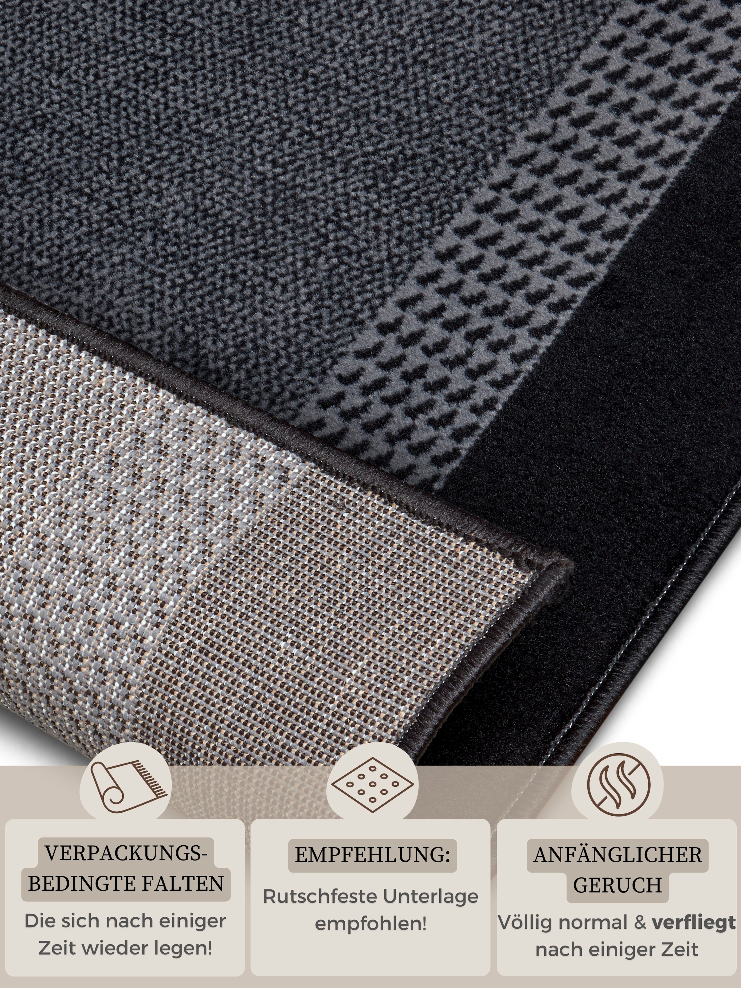 HANSE Home Teppich »Band«, rechteckig, 9 mm Höhe, Kurzflor, weich, Läufer Größen, Wohnzimmer, Schlafzimmer, Esszimmer