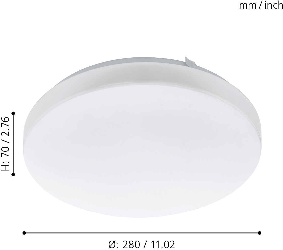 EGLO Deckenleuchte »FRANIA«, 1 flammig, Leuchtmittel LED-Board | LED fest integriert, weiß / Ø28 x H7 cm / inkl. 1 x LED-Platine (10W) / warmweißes Licht
