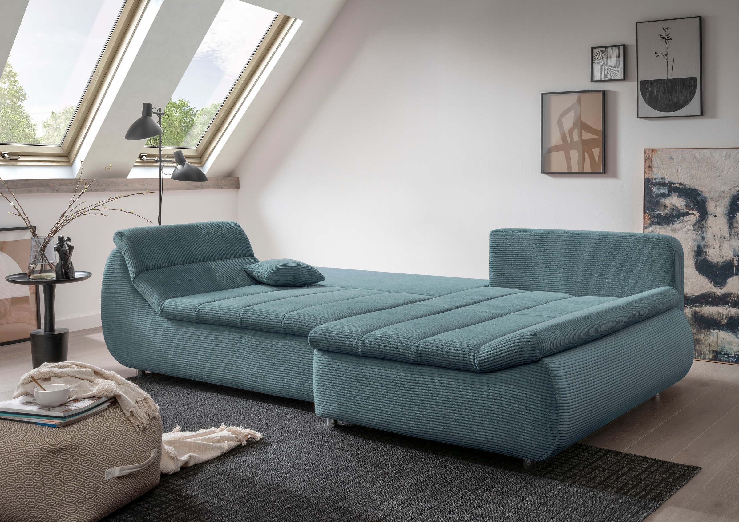 Home affaire Ecksofa "Imola, bequem, aktuelle Steppung im Sitz, L-Form, Bre günstig online kaufen