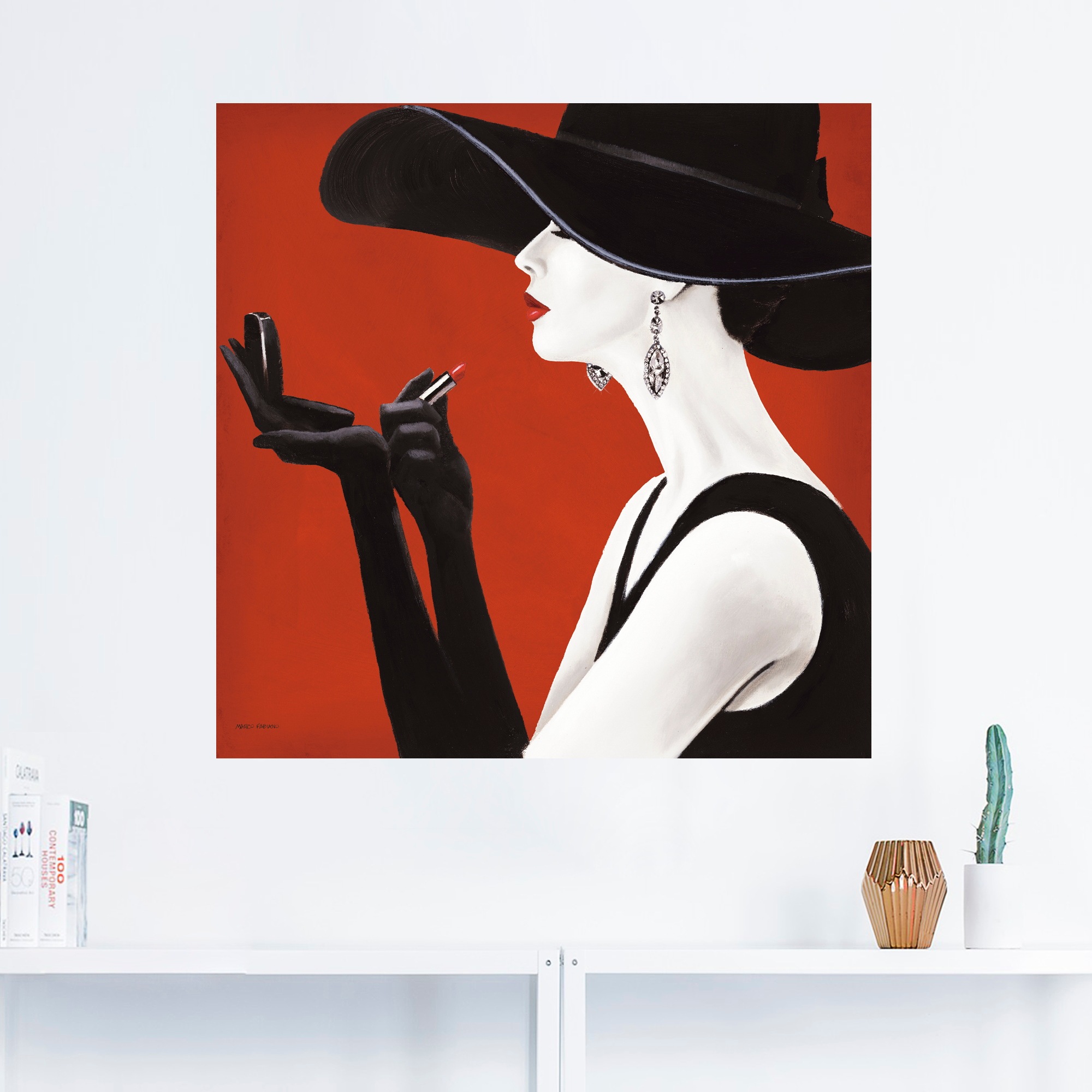 Artland Wandbild »Hut ab II«, Frau, (1 St.), als Leinwandbild, Poster, Wandaufkleber in verschied. Größen