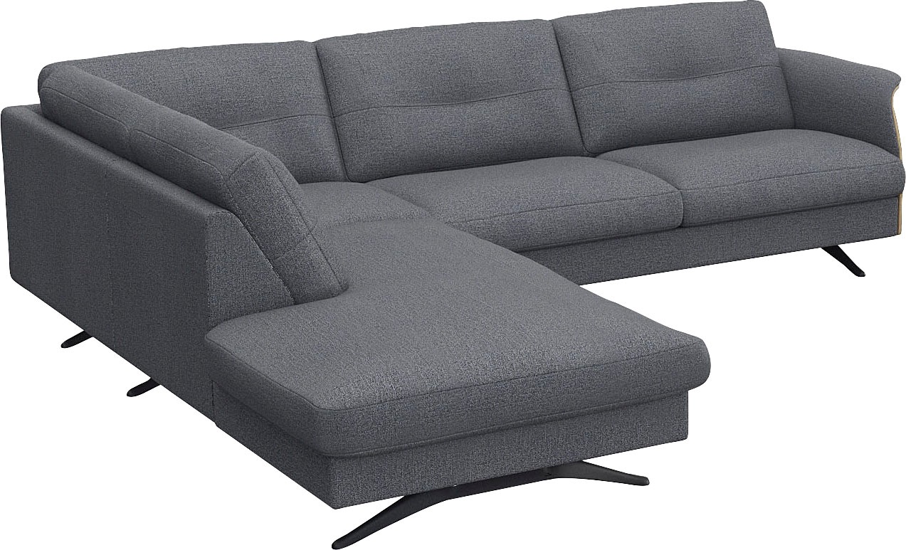 FLEXLUX Ecksofa »Glow, super bequem durch hochwertigem Sitzaufbau mit Federkern, L-Form«, Skandinavisches Design, In hochwertiger Verarbeitung